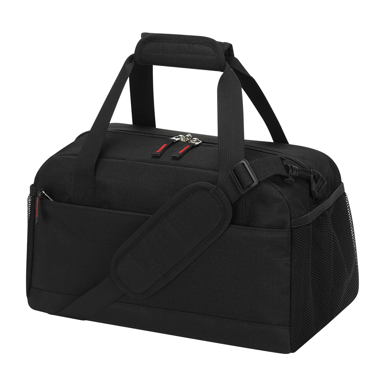 Bolsa de gimnasio pequeña con bolsillo húmedo, Negro -, 35,56 cm, Gimnasio
