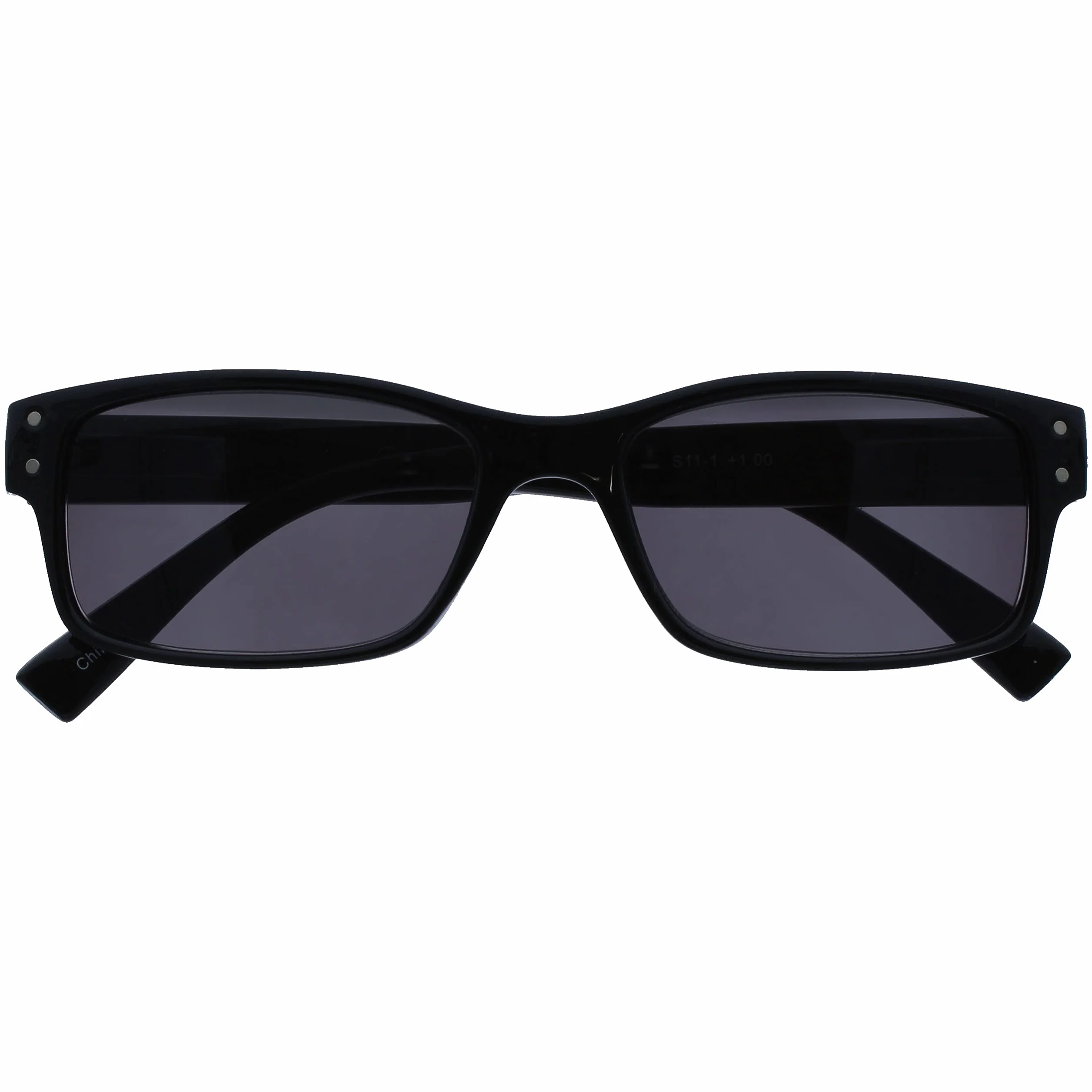 The Reading Glasses Company Gafas De Lectura Hombres Negro UV400 Estilo Diseñador Bisagras Resorte +1,50