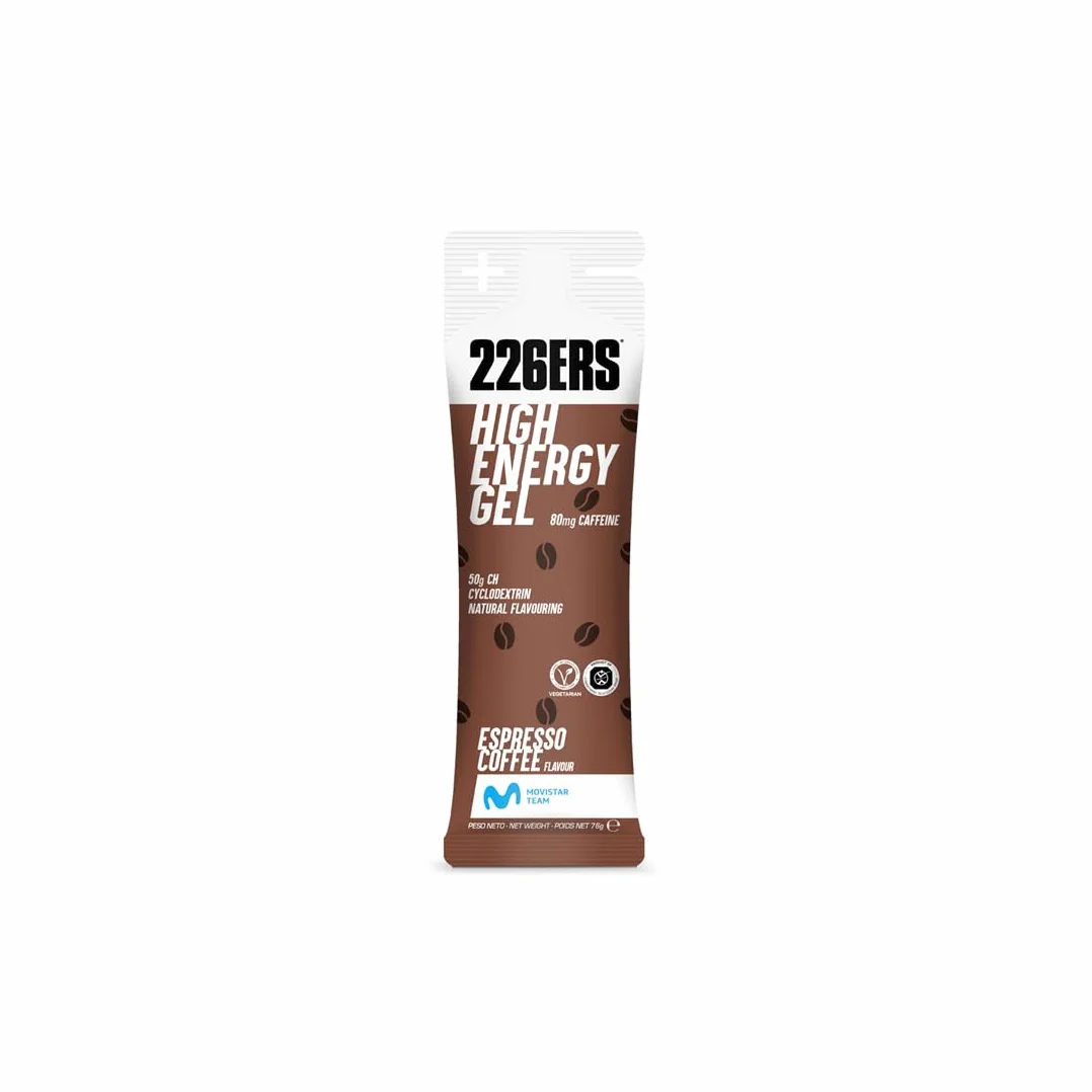226ERS High Energy Gel Café Expresso 50g Ciclodextrina 80mg Cafeína Vegano
