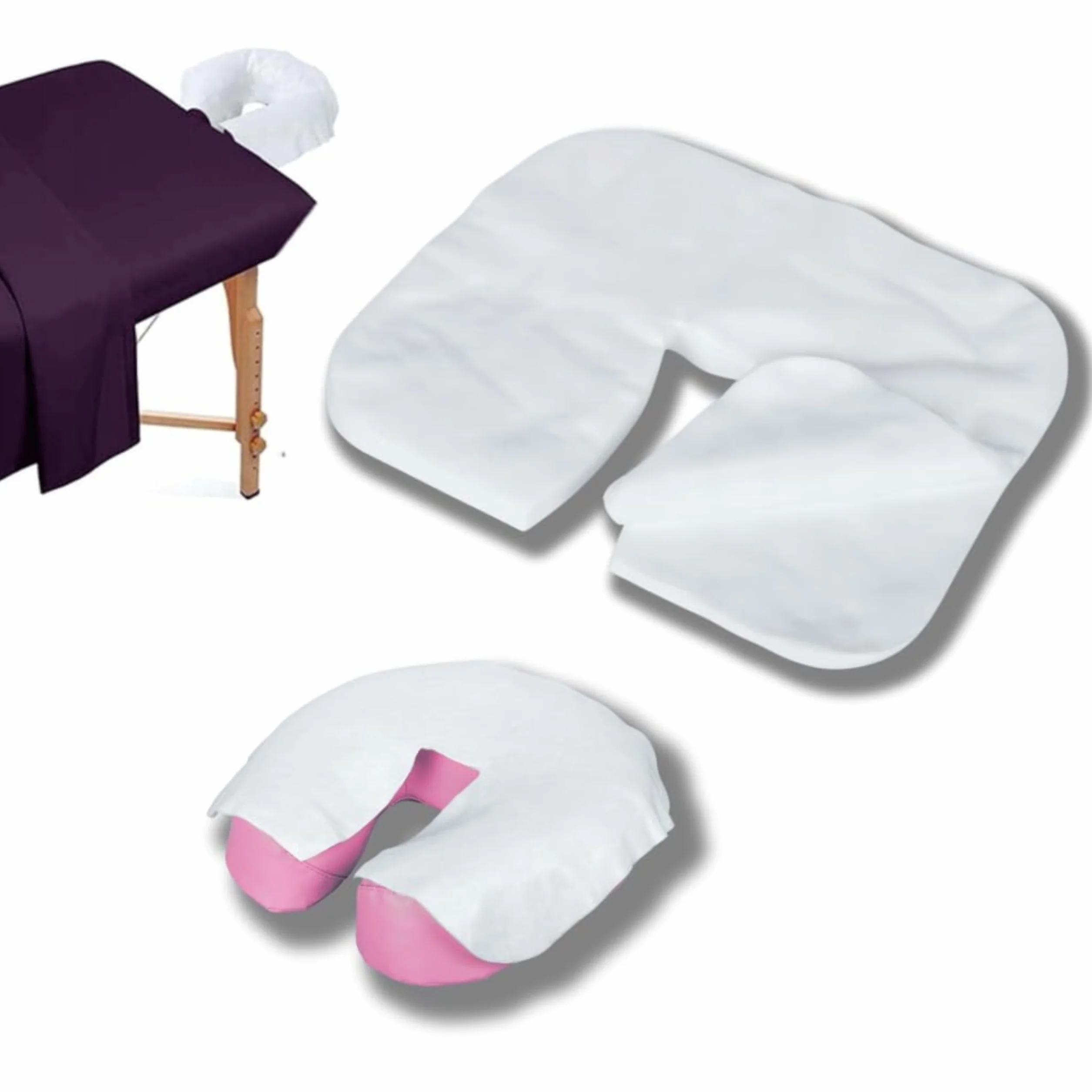 LALILL Fundas Faciales Desechables para Camilla 100 Uds 36x29 cm Cobertura Higiénica para Masaje SPA
