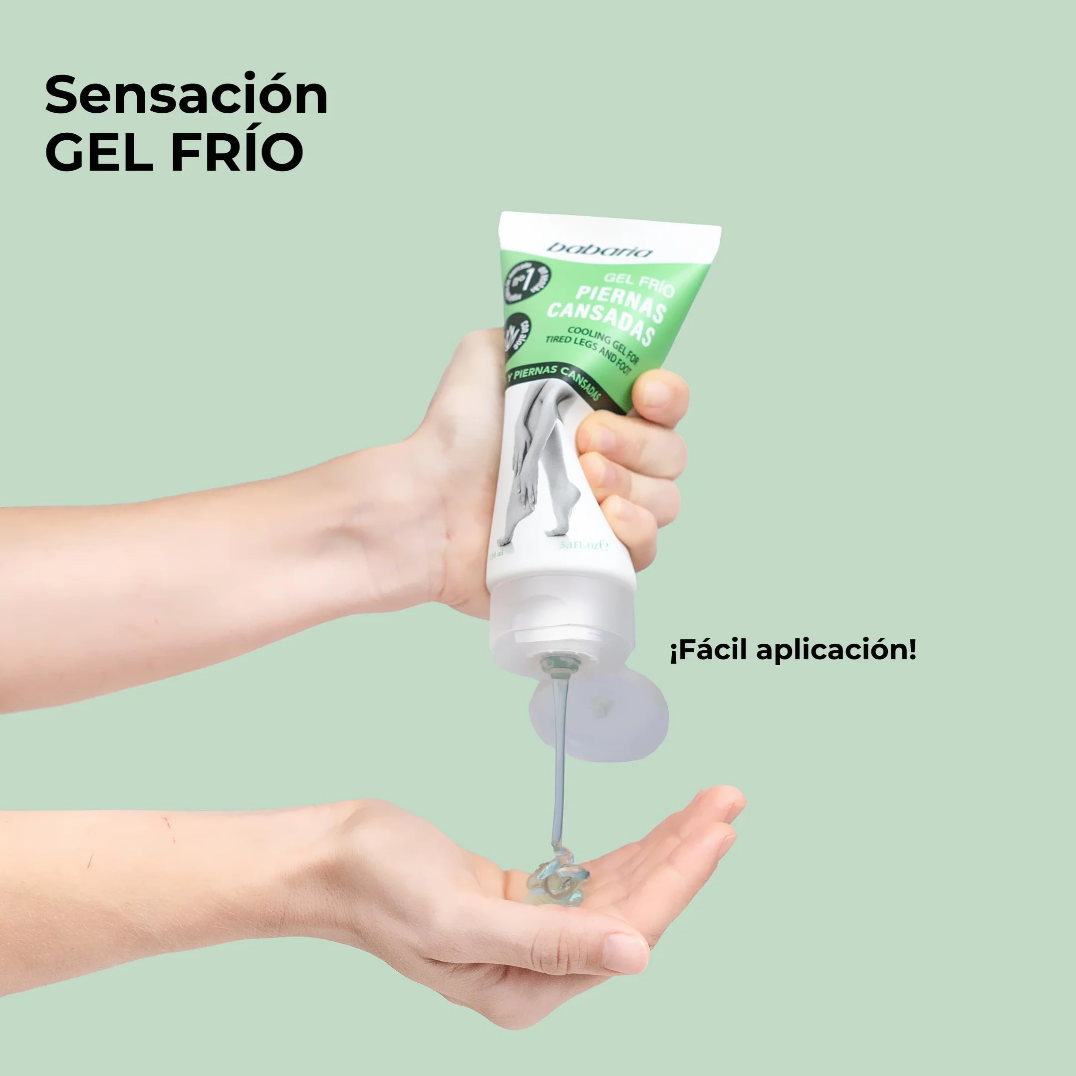 Babaria Gel Frio Piernas Cansadas 150ml Crema Antiinflamatoria Hidratante Aloe Vera Circulacion