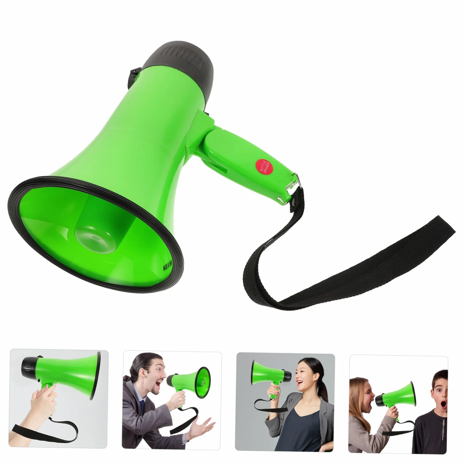 BESPORTBLE Megáfono Portátil de 25 W con Grabación de 240 S y Diseño de Abs con Asa para Eventos al Aire Libre y Animación Deportiva