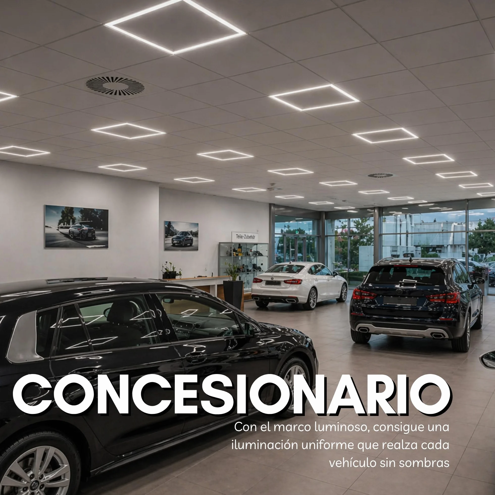 Panel Marco luminoso LED 60x60 48W Desmontable Luz Neutra 4000K para techo técnico