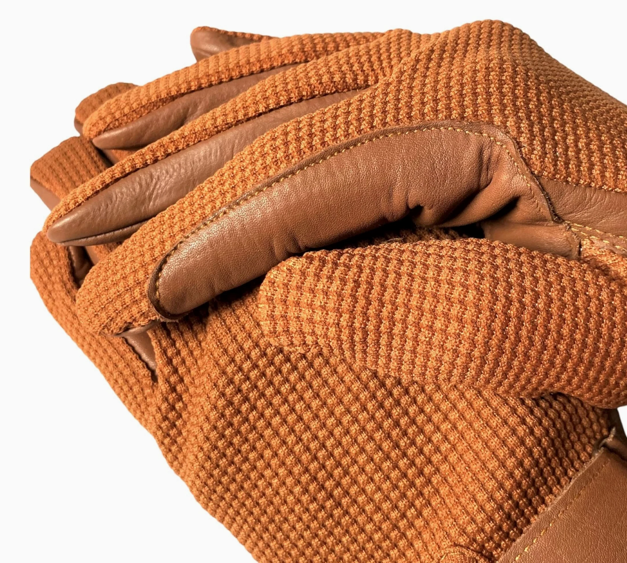 Guantes de equitación para mujer de cuero ecuestre y algodón de calidad premium en color marrón oscuro (mediano)
