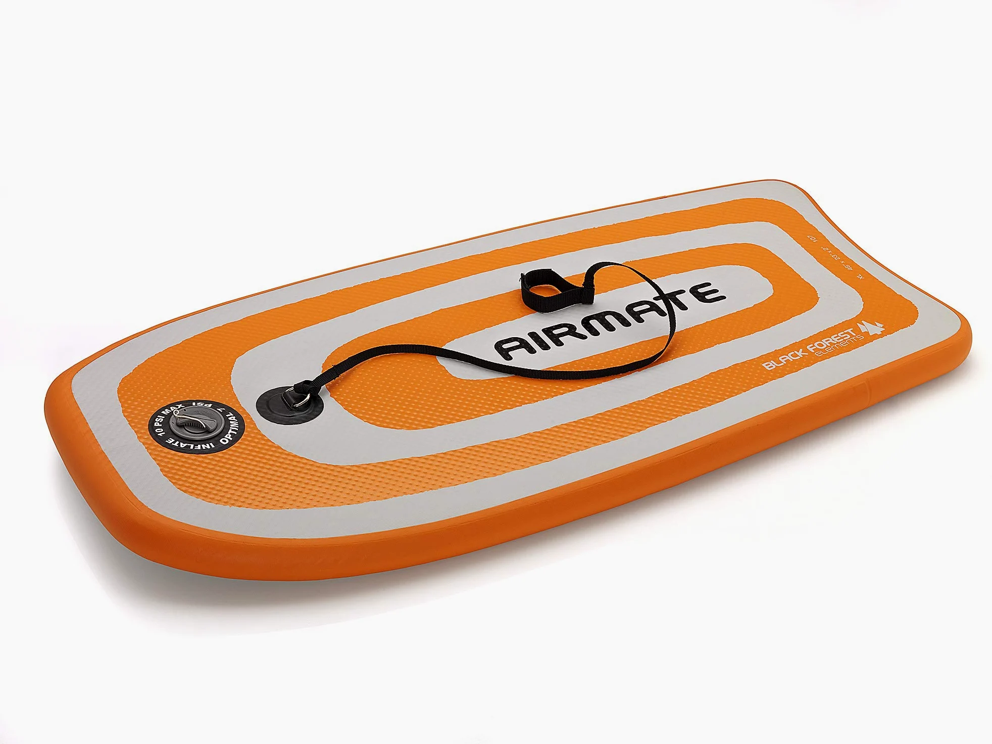 AIRMATE Tabla de bodyboard XL de 46 pulgadas, dispositivo deportivo para adultos grandes, 190 cm + – hinchable y compacta – único en todo el mundo en 4 tamaños – probado desde 2012 – más de 10 años de