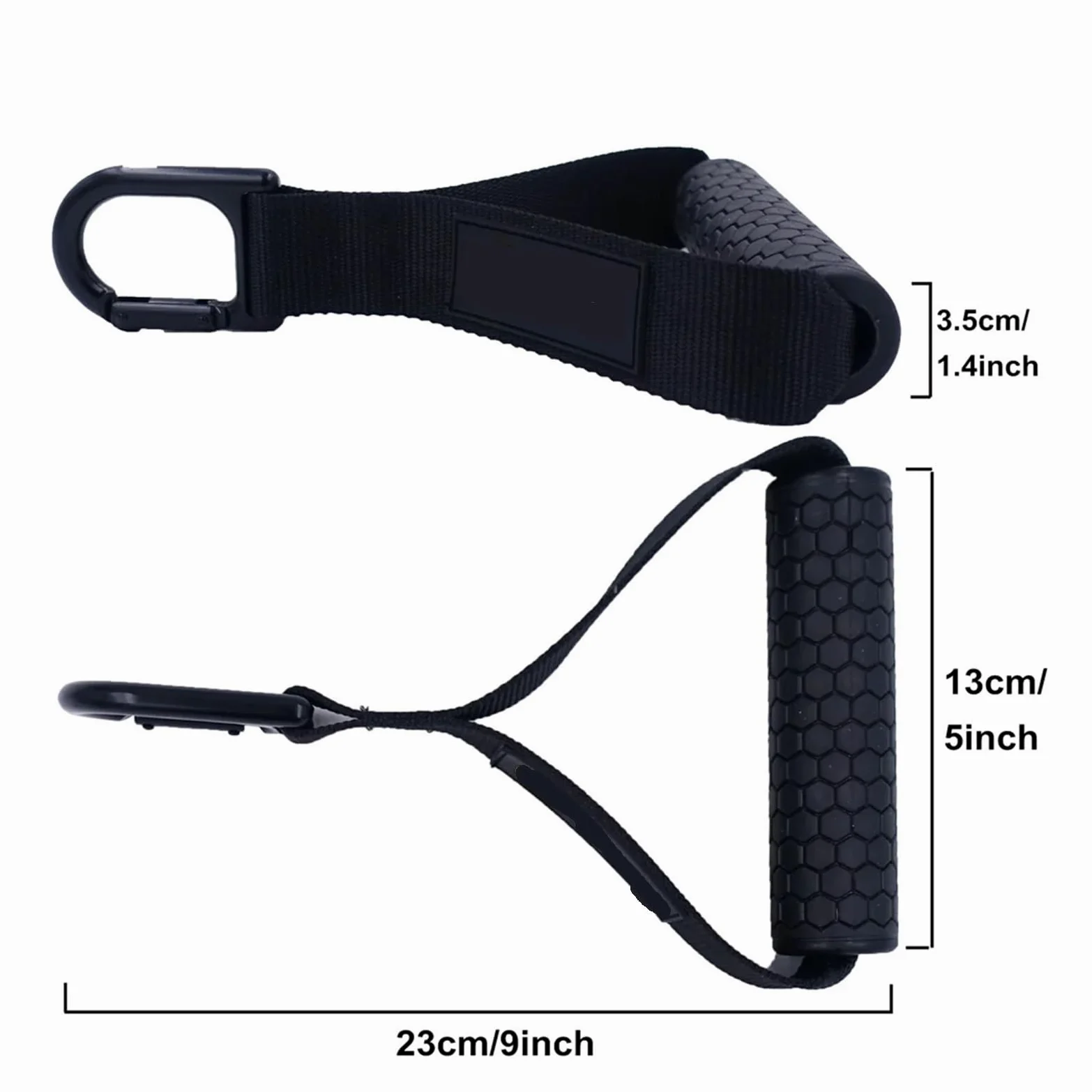 Bandas de resistencia Asas Asas de gimnasio de alta resistencia, núcleos ABS sólidos con mosquetón for accesorio de máquina de cables, accesorios de entrenamiento de Fitness en casa(With Metal Handle)