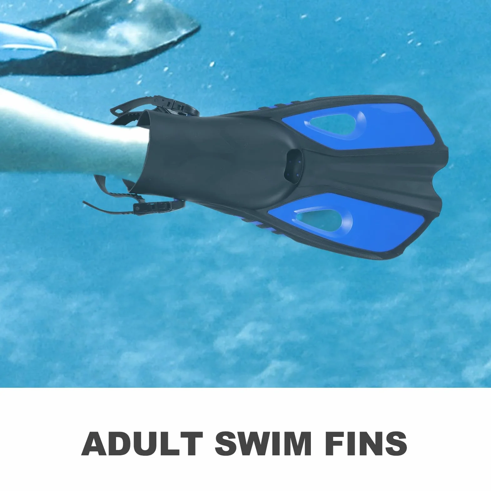 SHINEOFI Aletas de Natación Ajustables y Fáciles de Quitar de Goma para Entrenamiento y Buceo Ideales para Adultos y Principiantes en Snorkel y Buceo