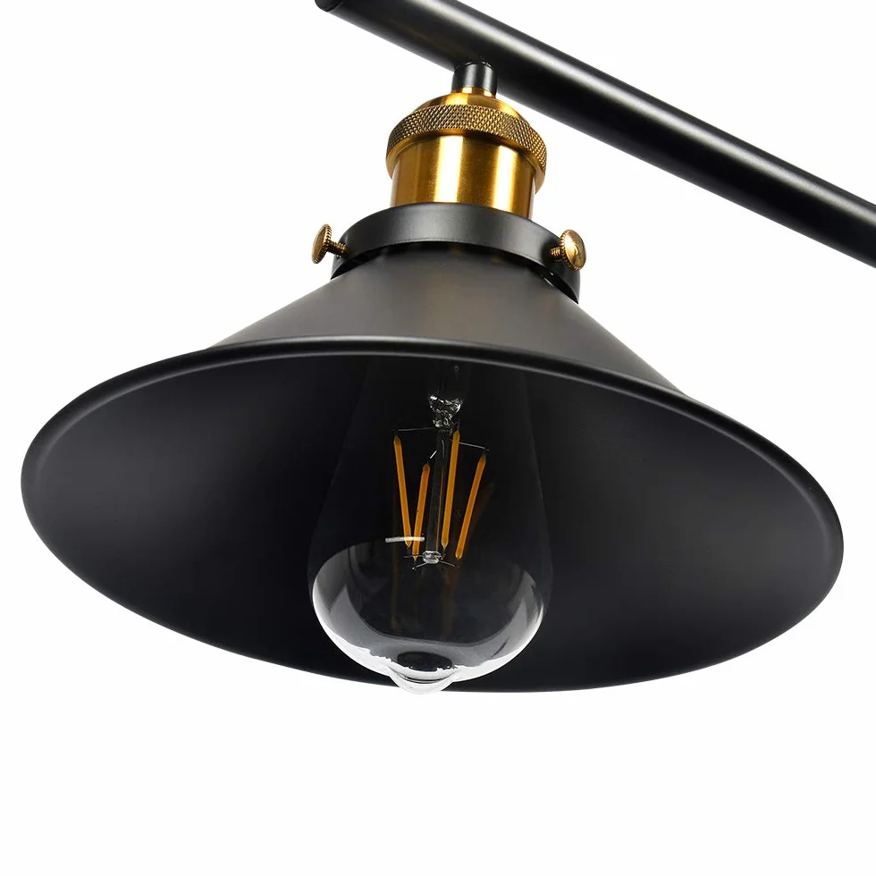 Lámpara de techo regulable industrial rústica vintage tres luces para cocina comedor
