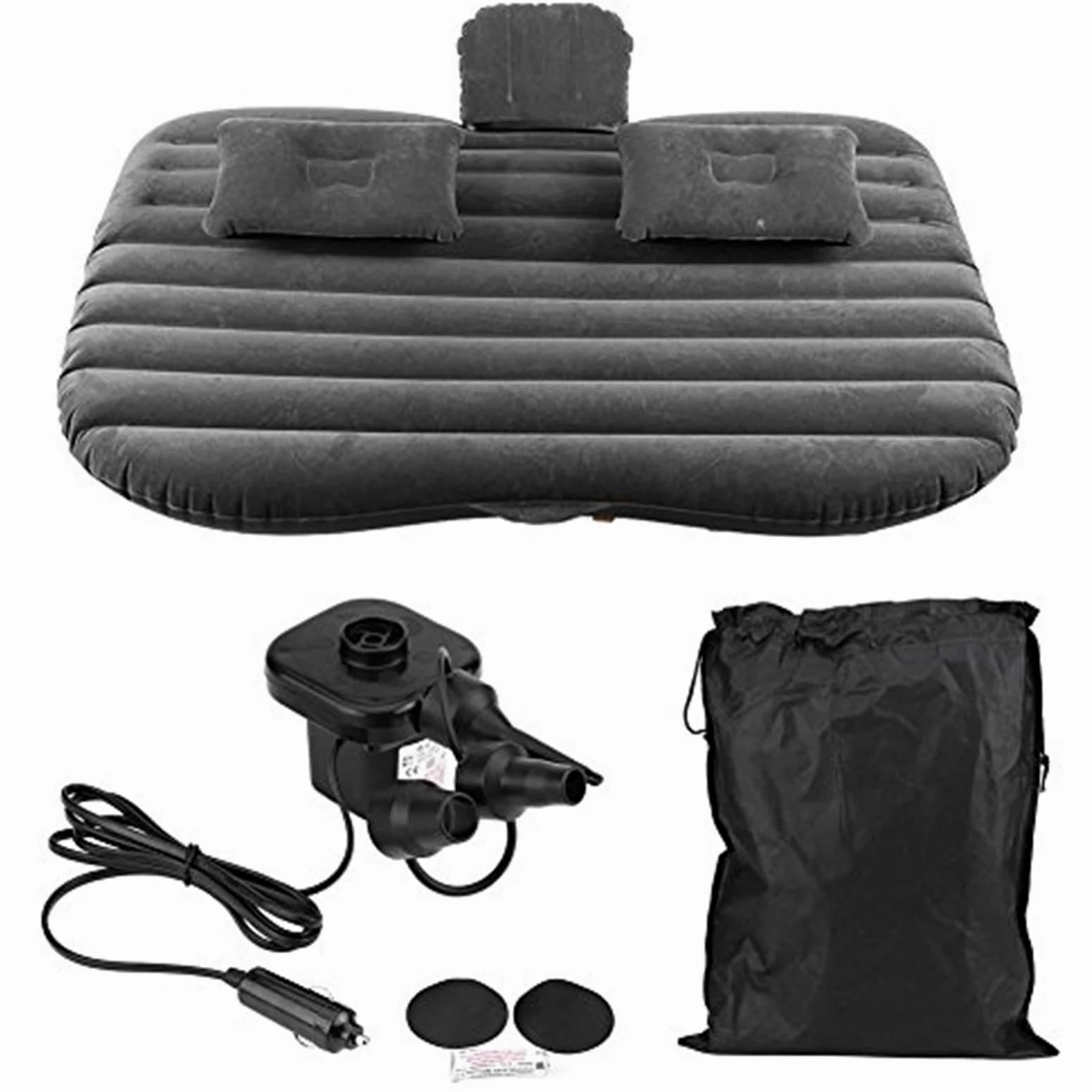 Colchoneta Hinchable Coche Cama Inflable Coche, Colchón Aire Inflable, Cojines Inflables Para El Hogar, Coches Universales, SUV, Viajes Al Aire Libre, Camping, Almohadilla Dormir, Cama Aire Coche(Blac