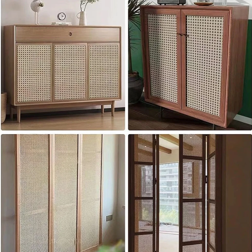 Rollo de malla de ratán, rollo de cincha de caña de ratán natural para muebles, sillas, armarios y techos (50 x 150 cm)