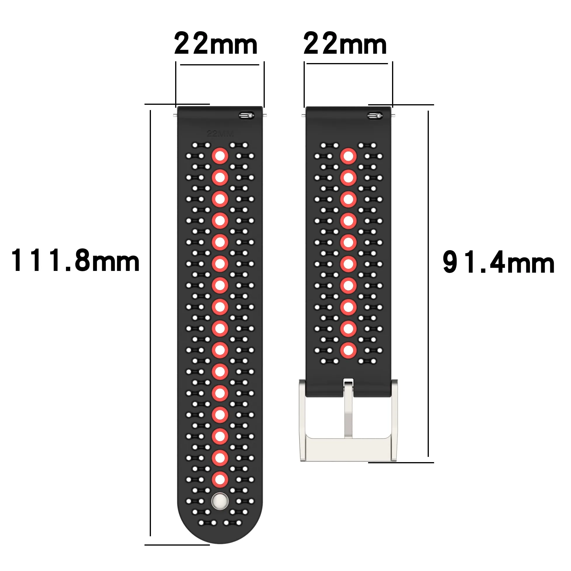 Bandas de silicona de 22 mm compatibles con Suunto 9 Peak, pulsera de repuesto para Suunto 9 Peak (paquete de 5)
