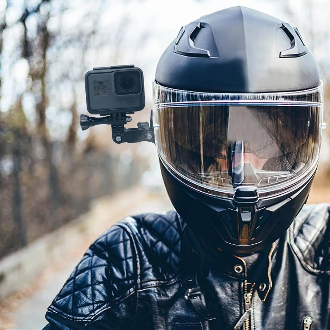 Brazo giratorio ajustable para cámara acción,accesorios montaje GoPro para GoPro Hero 10,9,8,7,6,5,Xiaomi, Fusion,DJI Osmo,SJCAM, soporte para casco motocicleta GoPro Pole (16 piezas)