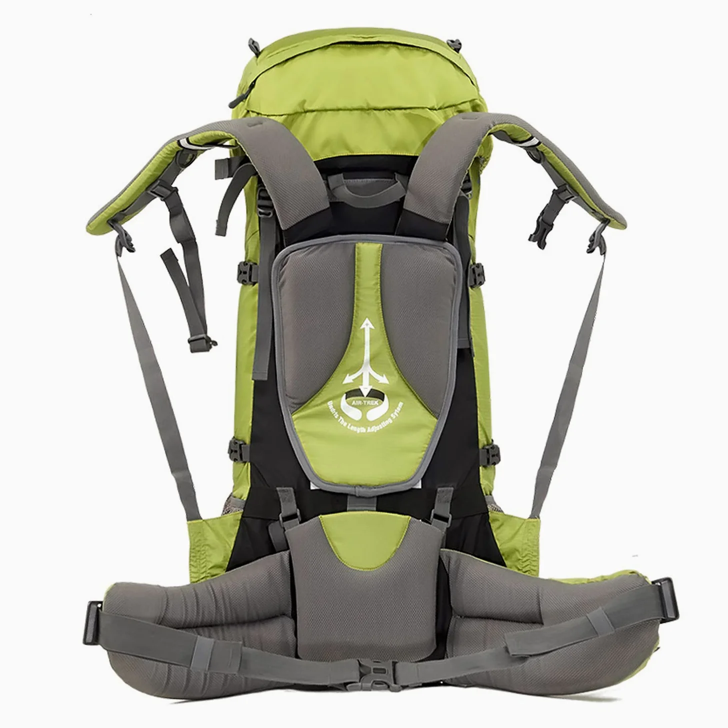 Wind Tour Outdoor 60L Mochila ligera Ripstop impermeable Trekking Bolsa Durable Sport Daypack con cubierta de lluvia para escalada senderismo ciclismo alpinismo (verde)