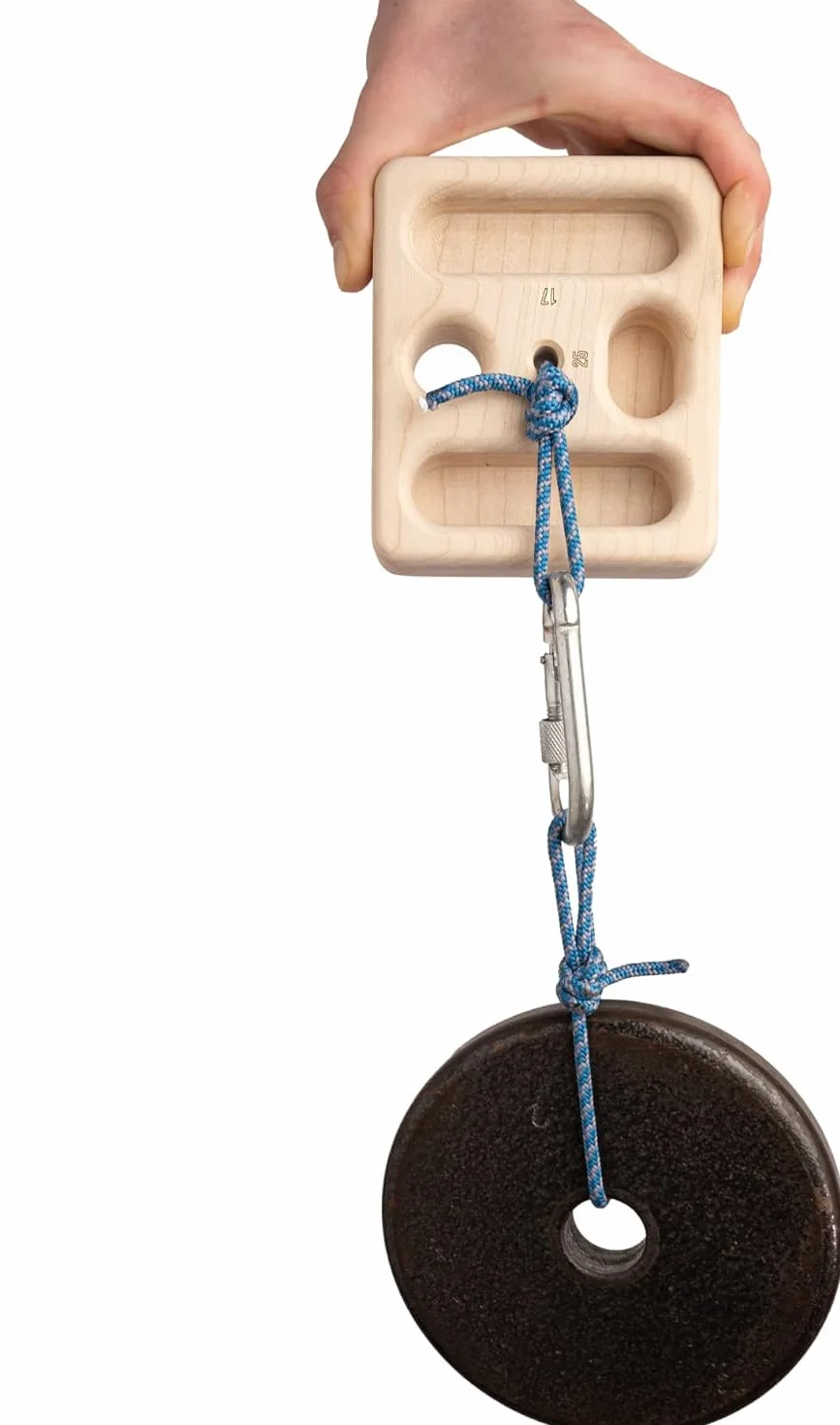 WhiteOak Pocket - Tabla portátil para colgar de madera, 12 x 10 x 3 cm, portátil, para entrenamiento de escalada, accesorio para escalada