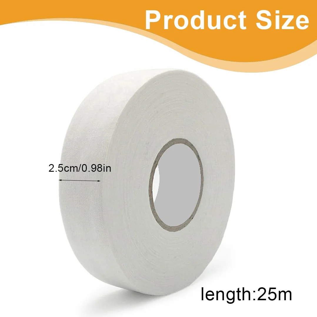 IKOPFLN Cinta de Hockey Cinta de Agarre para Deportes Cinta Adhesiva de Hockey sobre Hielo para Hockey la Raqueta de Tenis la Cuerda de Esquí la Caña de Pescar 25M*2.5cm Incluye 1 Tijera en U