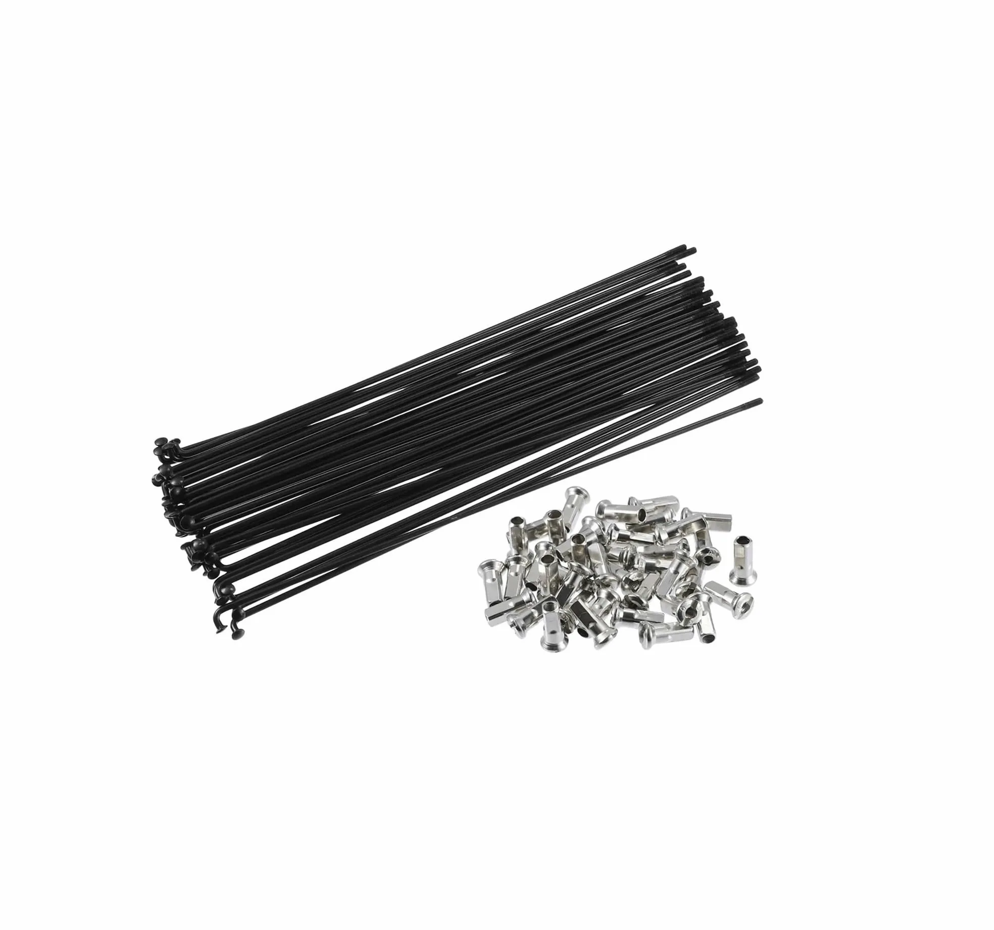Radios planos de bicicleta 40 radios de acero al carbono for bicicleta, 12 G, radios de bicicleta de 219 mm y 238 mm de longitud con tetinas for la mayoría de las bicicletas, color negro(40pcs 219mm)