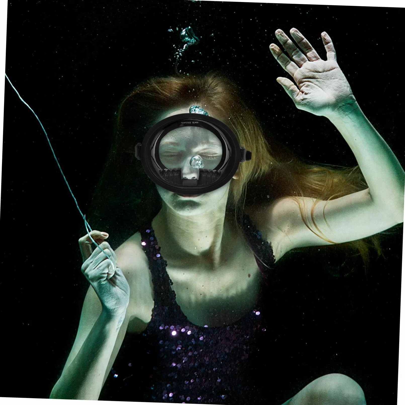 Toddmomy Máscara de Buceo Visión Panorámica Amplia Antivaho de Silicona y Vidrio Templado Ajuste Cómodo sin Fugas para Natación y Esnórquel