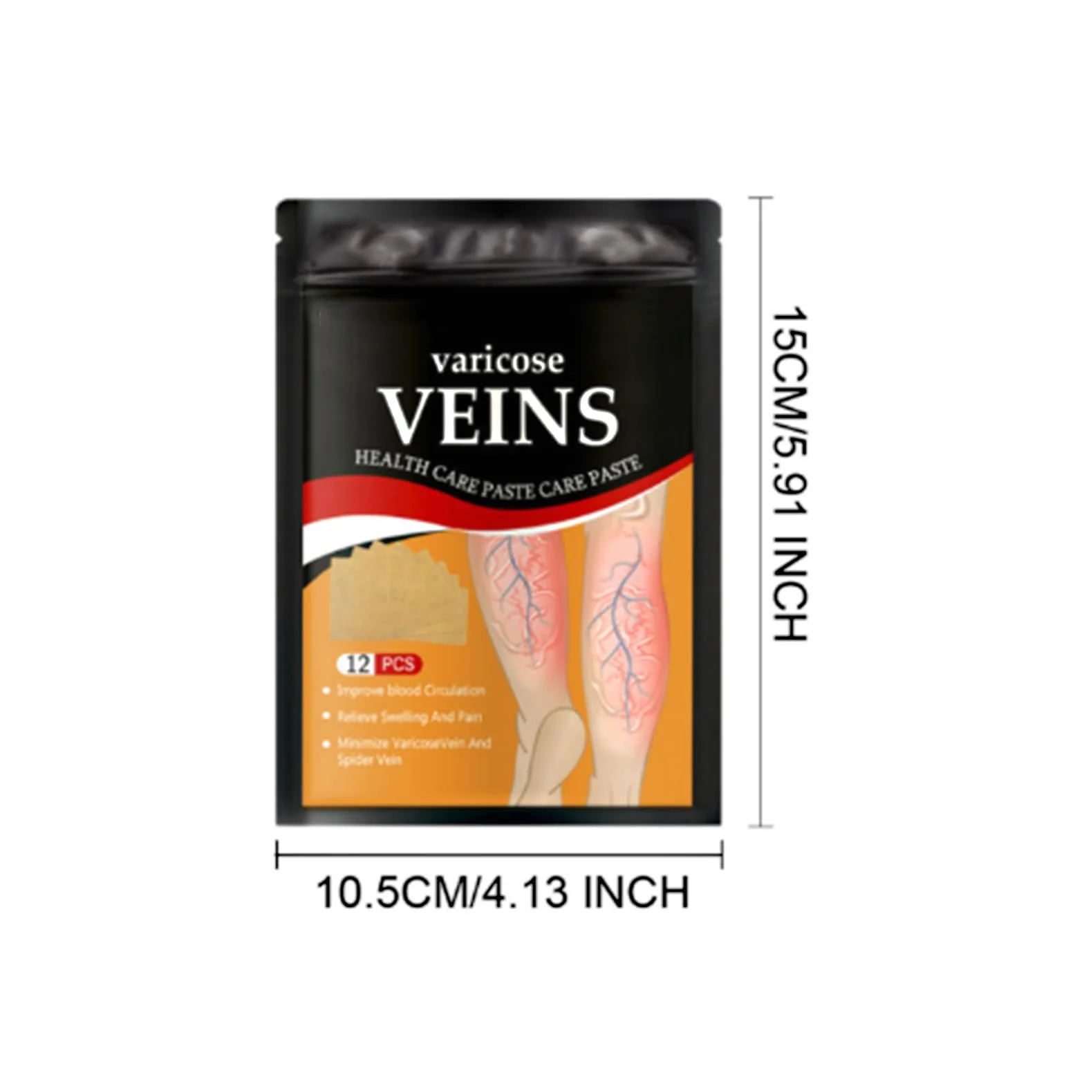 Parches De Venas Araña 12PC Alivio de Venas Pasta Circulación Pierna