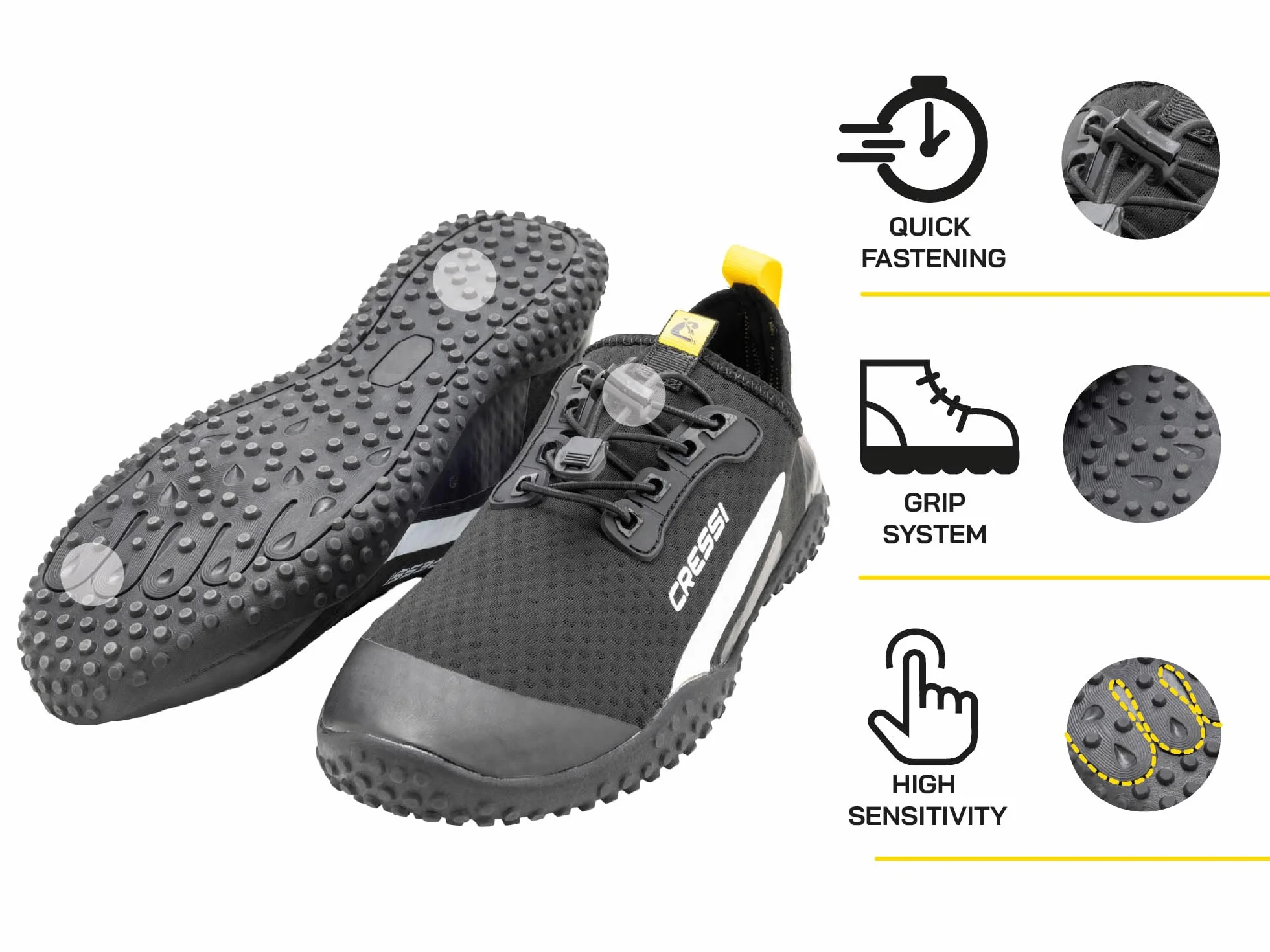 CRESSI Sonar Shoes - Escarpines de Agua Unisex Adulto en Tejido Microperforado