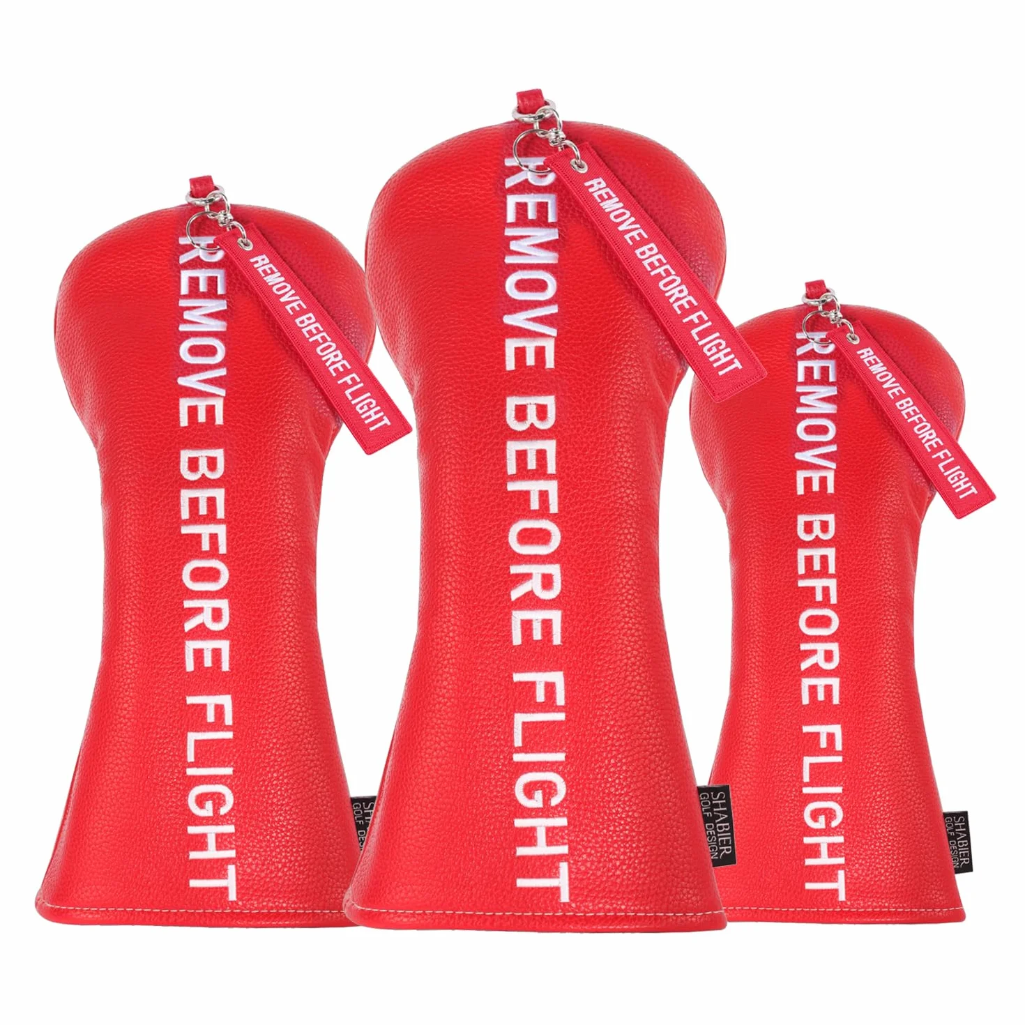 Funda roja para cabeza de golf con diseño de quitar antes de vuelo para palo de conductor