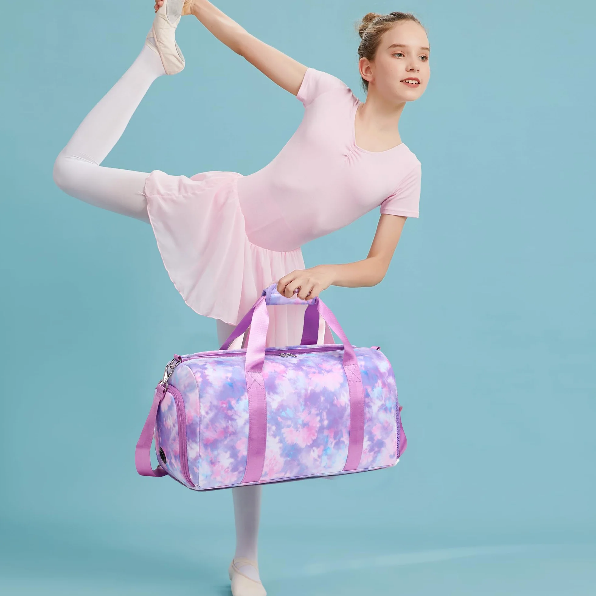 Bolsas de Deporte Infantiles Bolsa Deporte Niña Bolsa Viaje Mujer Bolsas Gimnasio Bolsa Danza con Compartimento