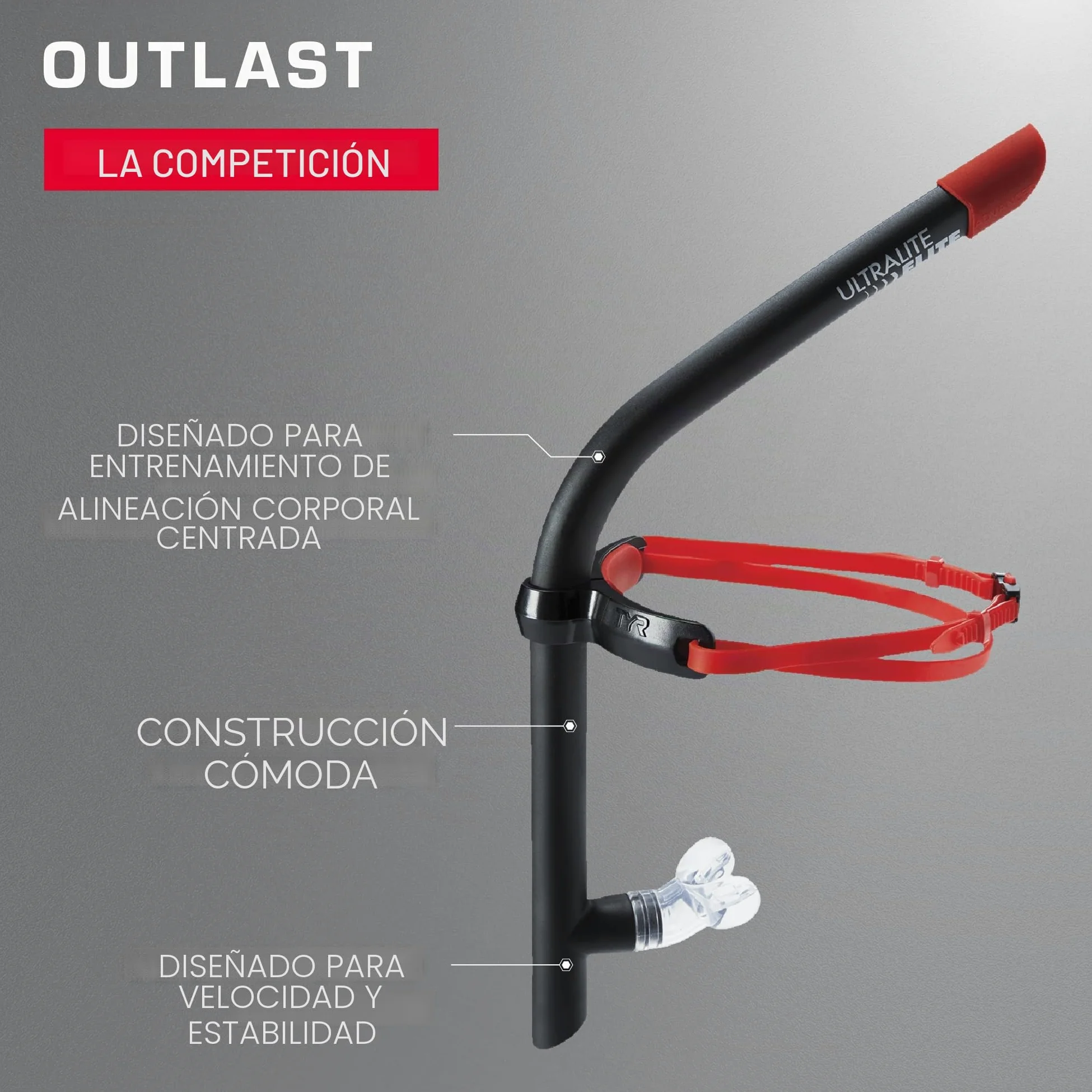 TYR Ultralite Snorkel Elite - Máscara Unisex Adulto
