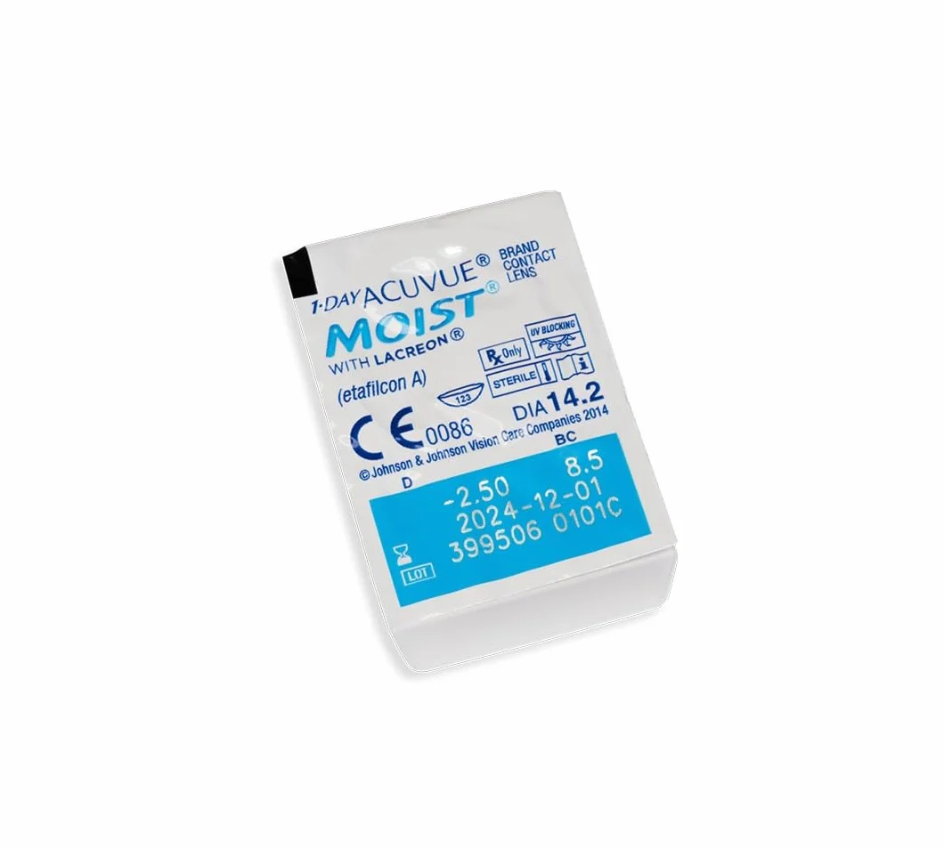 Acuvue 1-DAY ACUVUE MOIST Reemplazo Diario protección UV 90 lentes -2.25 radio 9.0