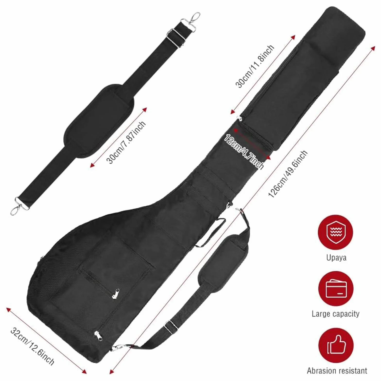 Bolsa de golf pequeña | Bolsa de transporte de golf plegable ajustable | Funda de práctica portátil ajustable, accesorios deportivos ligeros con correa para hombres, mujeres y adultos