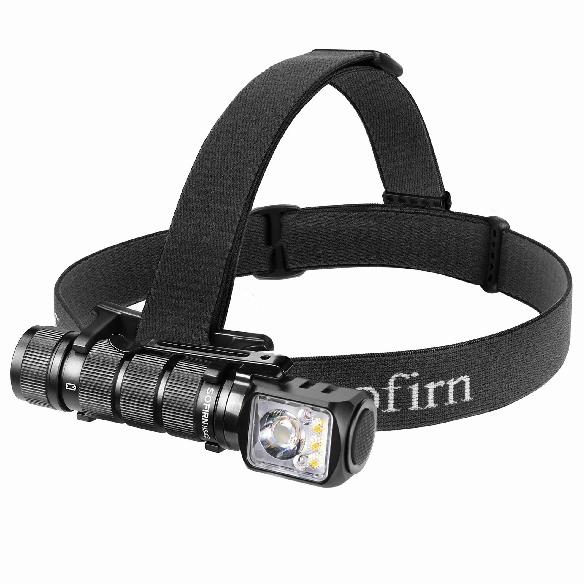Sofirn HS42 faro 2000 lúmenes, faros para adultos recargable, linterna de luz roja rectangular, linterna con base magnética, linterna LED para camping, IP66 impermeable