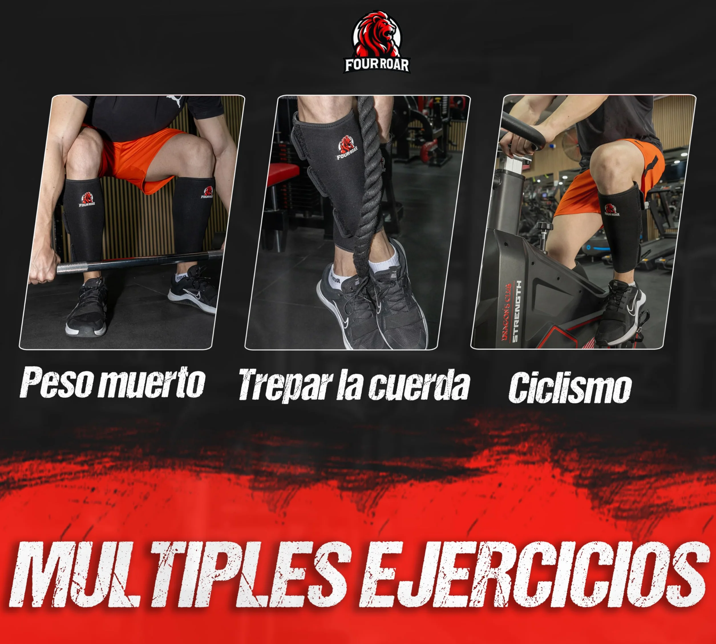 Espinilleras Crossfit de Neopreno de 7mm | Espinilleras Transpirables Faciles de Poner y Quitar | Protectores de Espinilla para Peso Muerto, Powerlifting