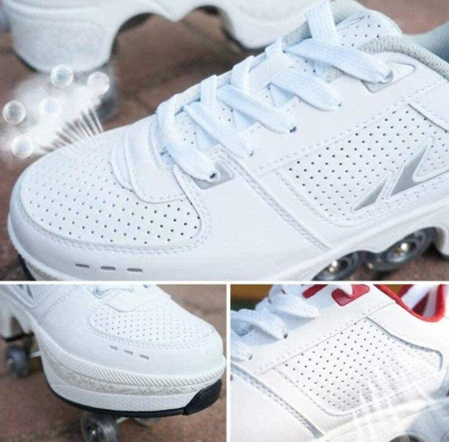 Zapatos con Ruedas para Niños y Niñas Deformación Automática Calzado de Skateboarding EU36