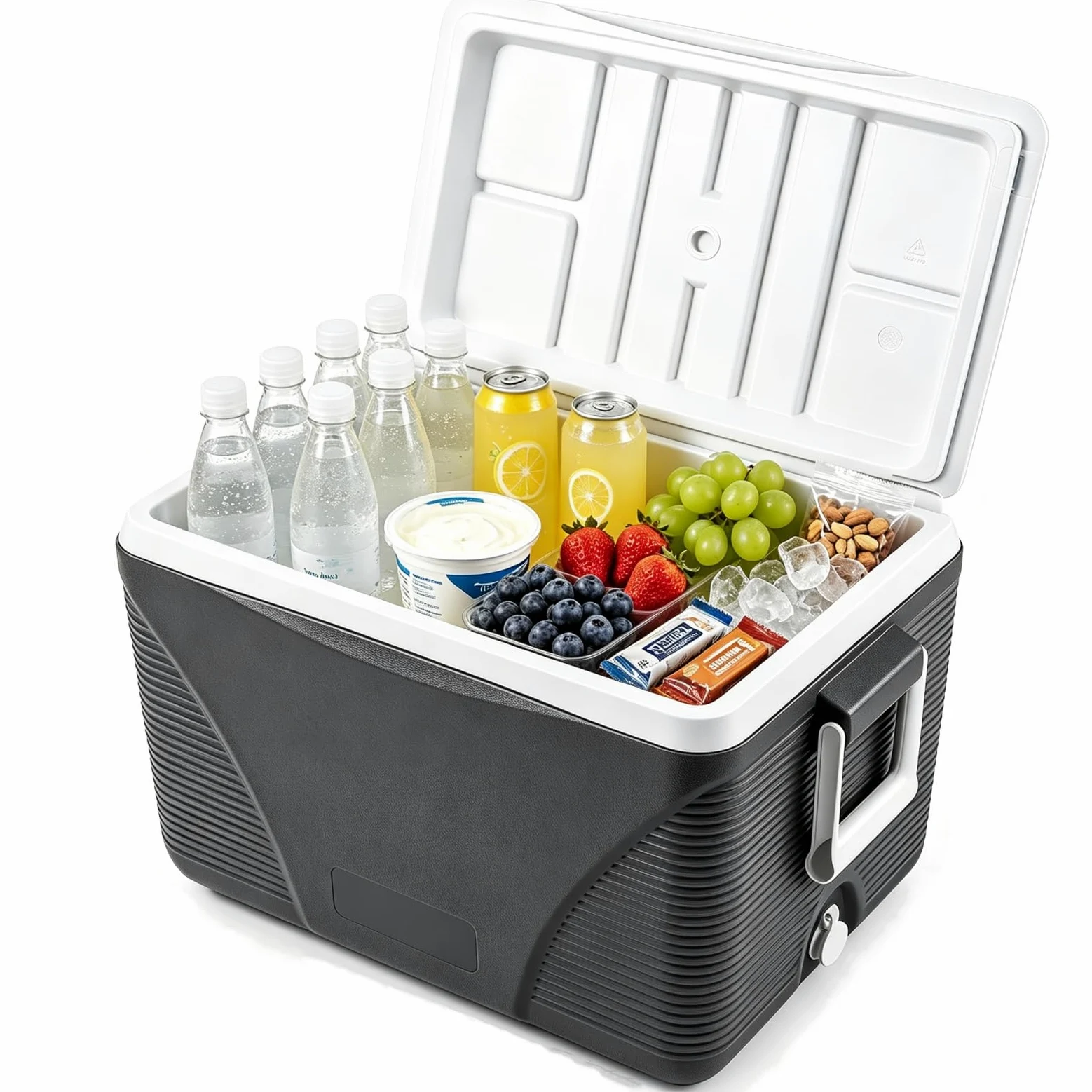 Lifezeal - Refrigerador rígido portátil 41L, refrigerador de camping con aislamiento térmico de 5 a 7 días, caja refrigerante con 4 portavasos y tapón de drenaje, ideal para picnic, pesca, viajes