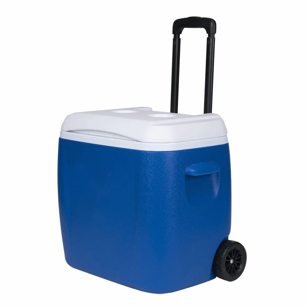 CREVICOSTA QUALITY MARK MARCAS DE CALIDAD - Nevera Rígida con Ruedas Nevera MEDITERRÁNEA 28 L. Azul