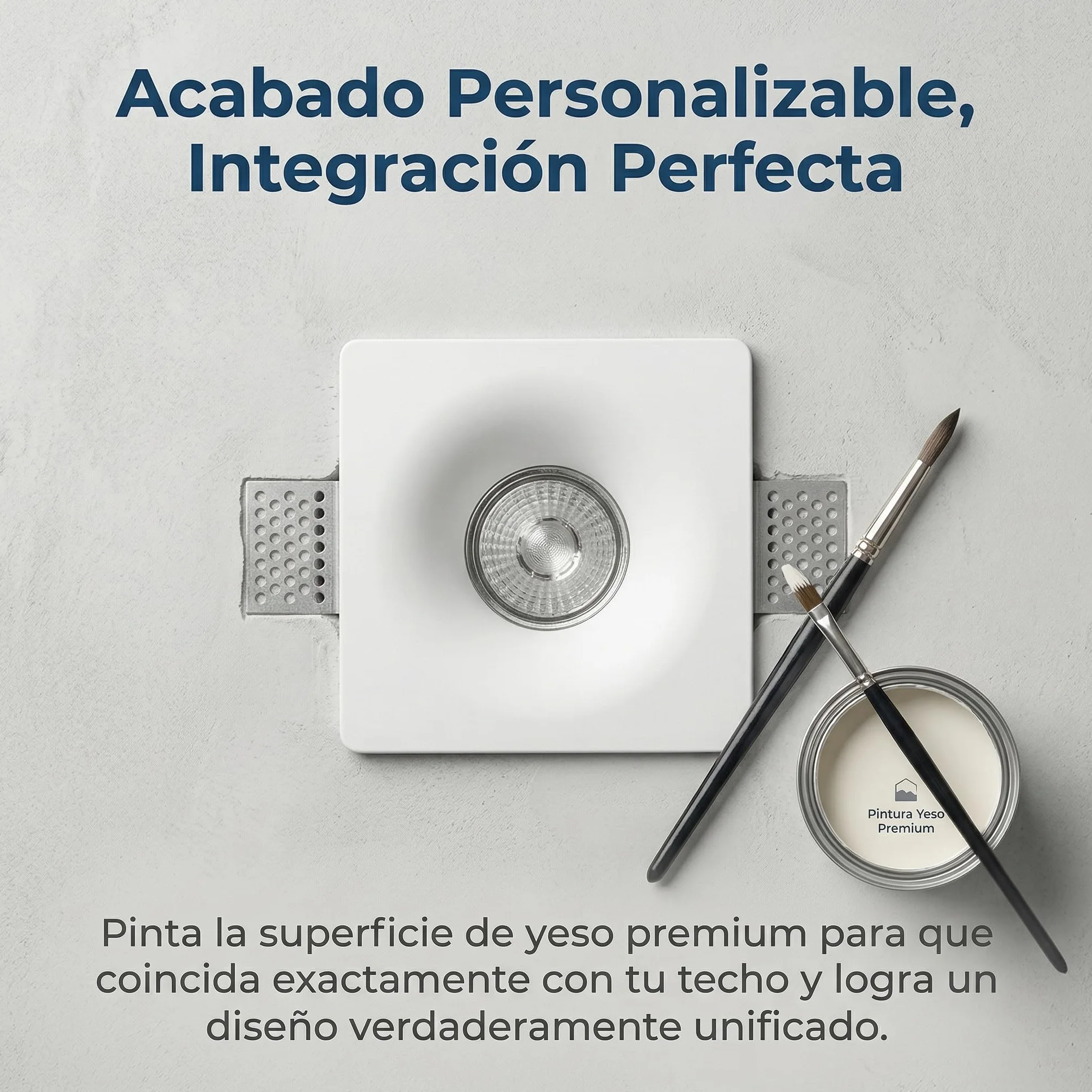 BARCELONA LED Downlight Empotrable Cuadrado GU10 Trimless Ø120mm Blanco IP20