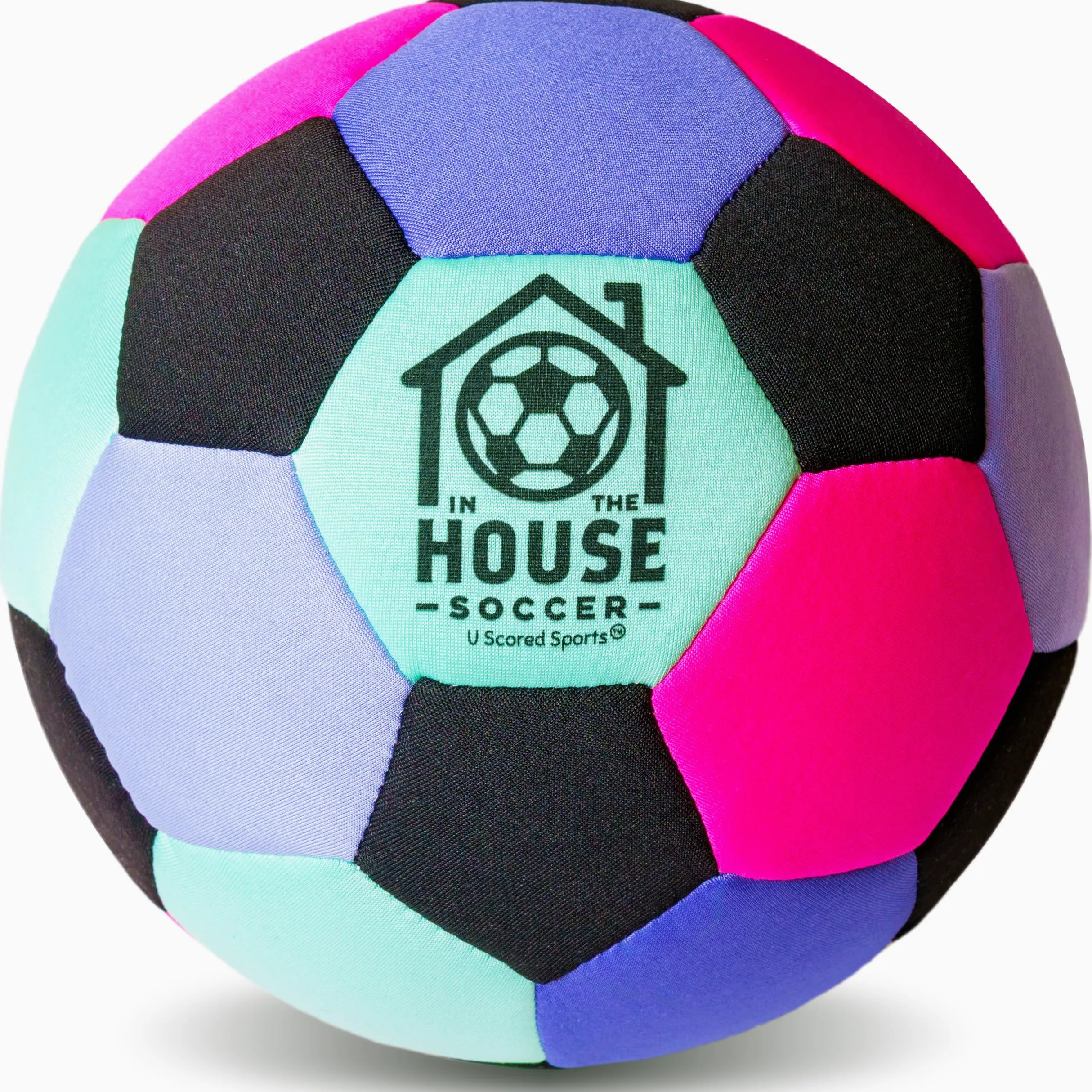 in The House - Balón de fútbol acolchado tamaño 4 para interiores para niñas (a partir de 3 años), niños (a partir de 3 años) y adultos - Lleva la práctica de fútbol a casa - Perfecto