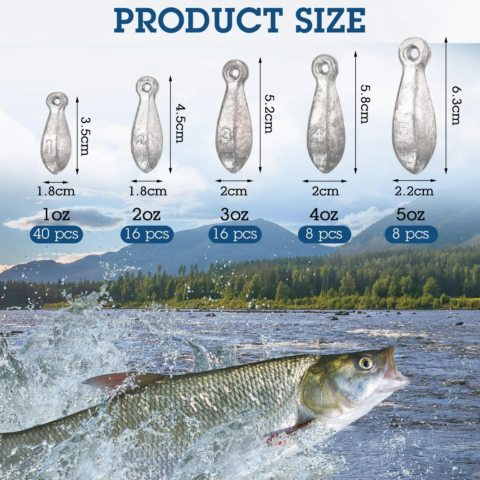 Kit de pesas de pesca, plomos de pesca, plomos de pesas, plomos de agua salada, fundición de lubina