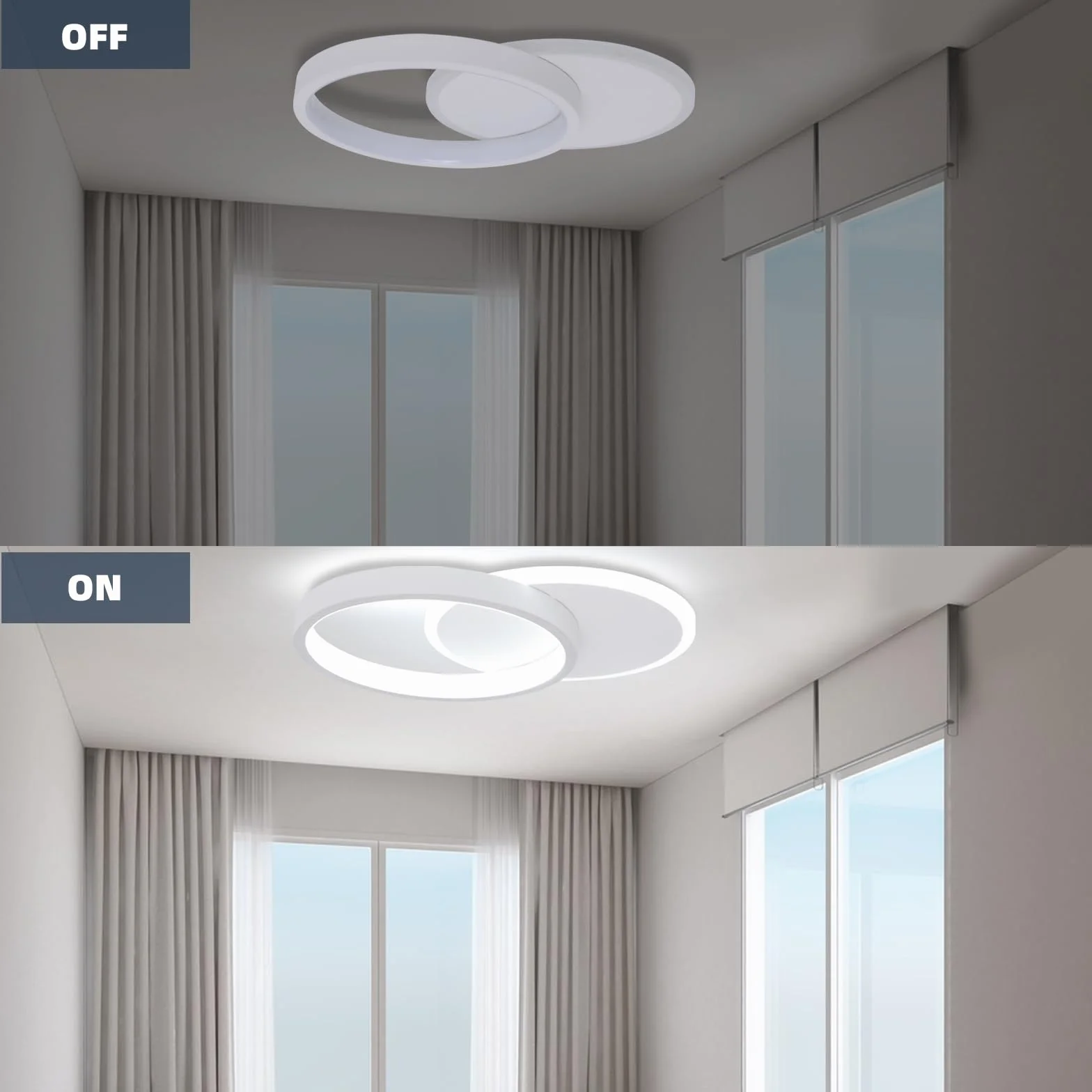 Plafon LED Techo 24W Moderna Redondo 2400LM Blanco Frío 6000K