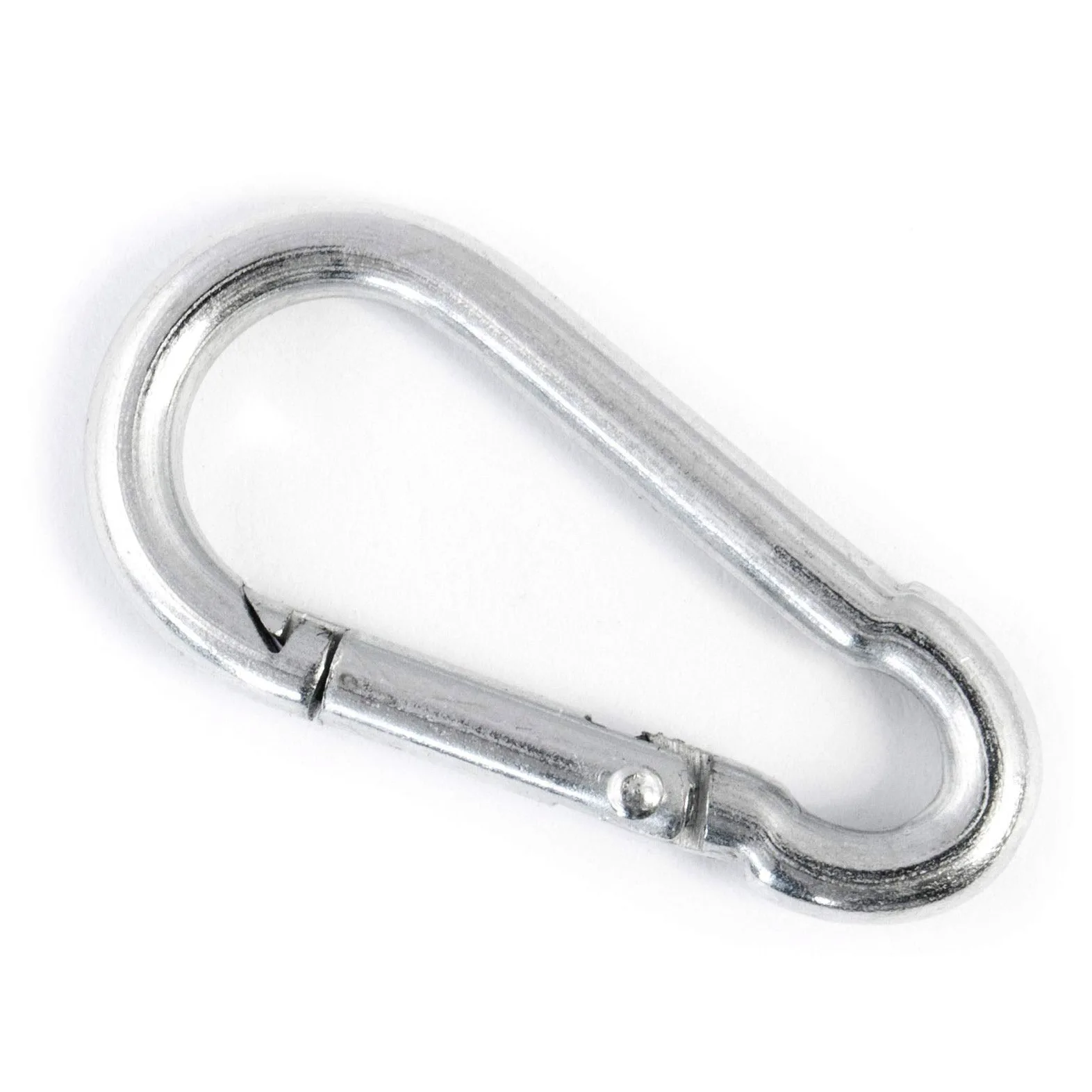 20 piezas Mosquetón para bomberos 14mm | Acero C15, galvanizado según normas de calidad DIN 5299 C | Cierre con resorte con gancho Mosquetones en acero galvanizado Accesorios para cuerdas [DQ-PP]