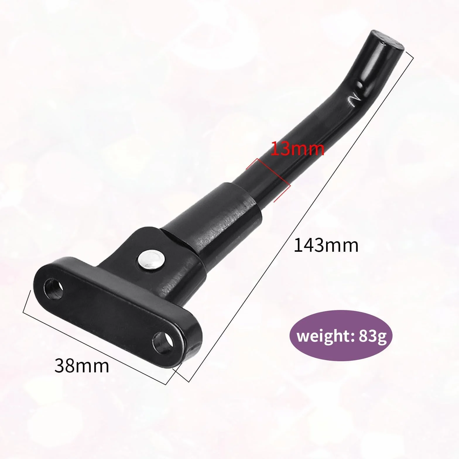 Soporte universal para patinete eléctrico compatible con Xiaomi M365/Pro/Pro2/1S/Scooter 3. Soporte lateral plegable, aluminio, incluye 2 tornillos, fácil montaje, resistente, color negro