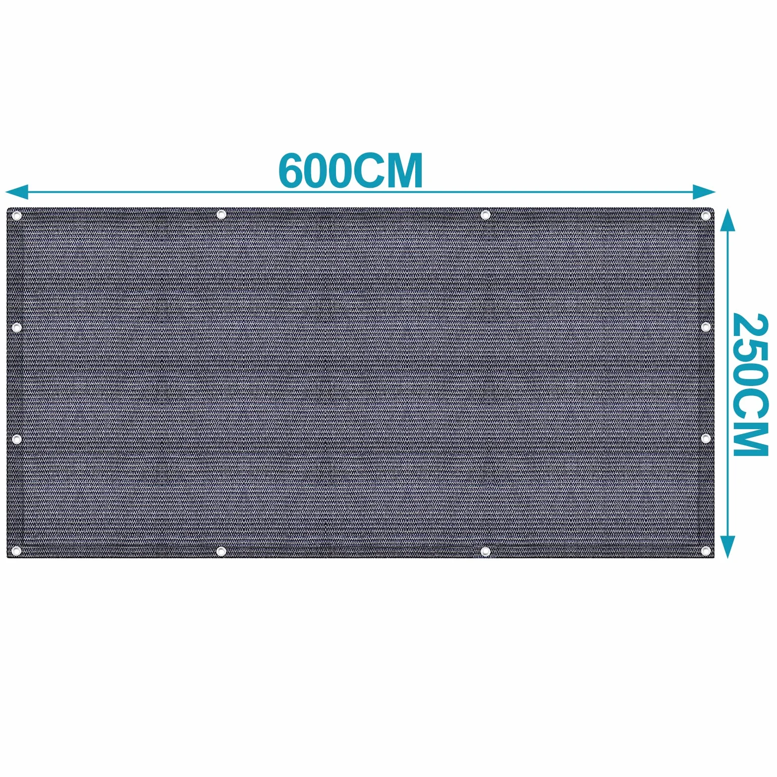 Alfombra para tienda de campaña con 12 agujeros, 13 estacas y bolsa de transporte, de HDPE, transpirable, antideslizante, gris y azul
