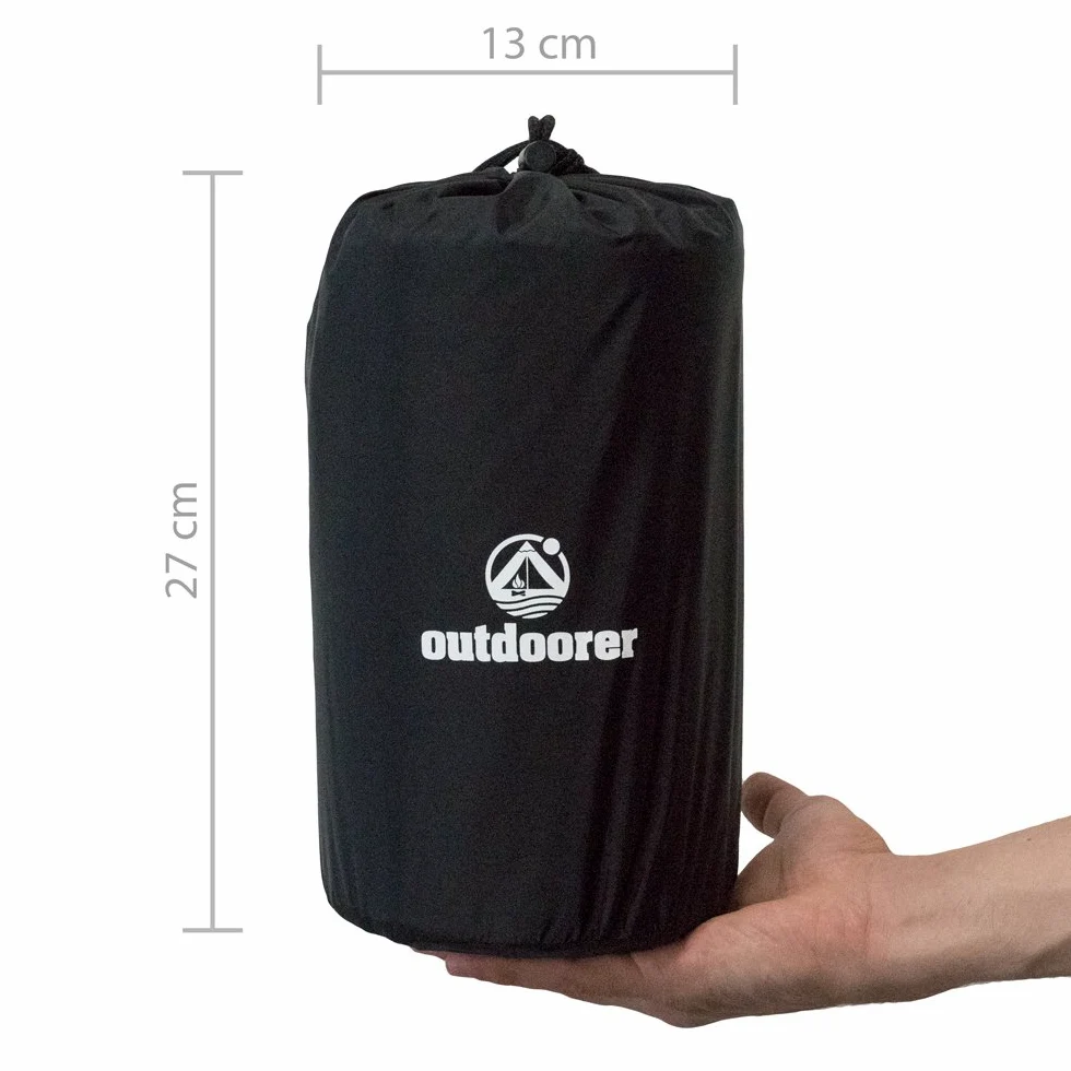 outdoorer Trek Bed 1 - colchoneta Aislante autoinflable, 3,1 cm, tamaño Compacto después de Doblar - colchoneta de Trekking Ultraligera