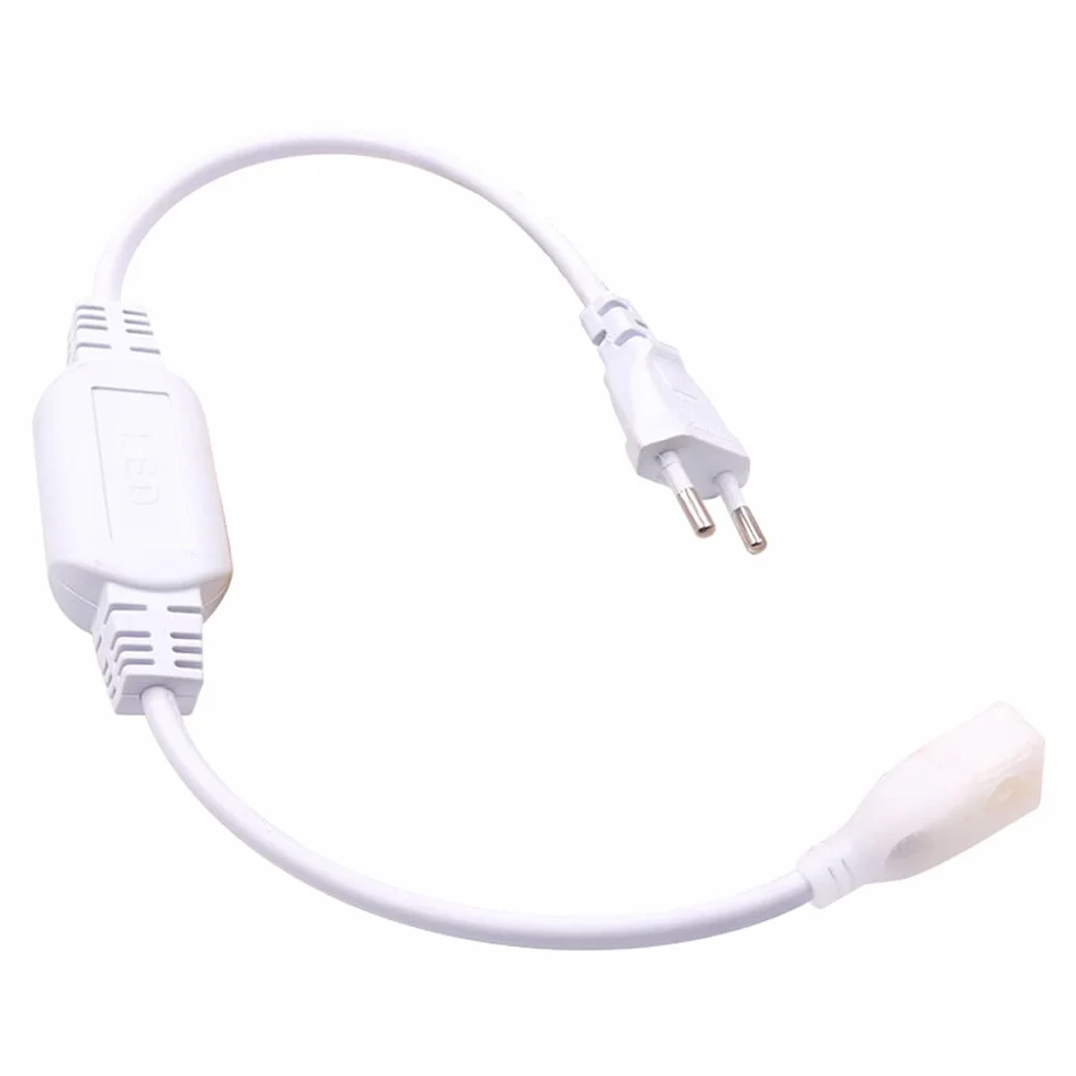 XUNATA Cable de Alimentación para Tira de LED COB, 288LEDs/m, 360LEDs/m, Blanco, 40 cm