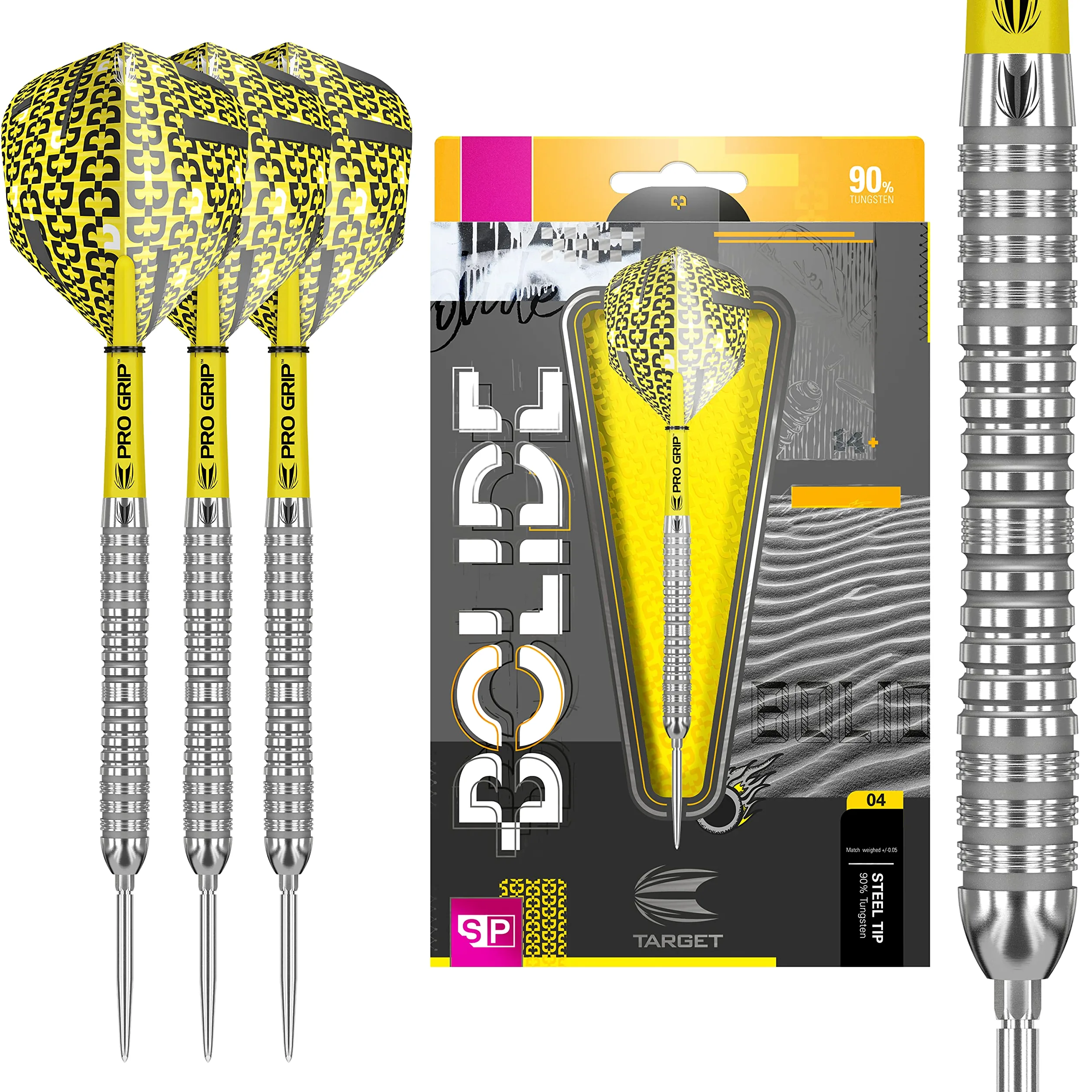Target Darts Bolide - Juego de Dardos (90% tungsteno, Punta Suiza, Punta de Acero)