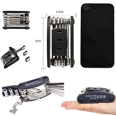 Enchufe portátil para Bicicleta de montaña, Llave Multiusos, Destornillador Multiherramienta para Bicicleta, Motocicleta, Bicicleta, Allen Fix Touring Pocket