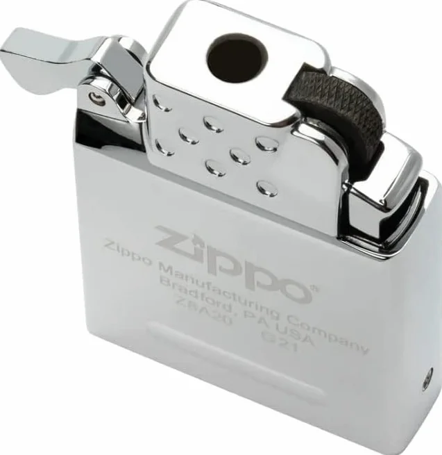 Zippo Encendedor de Gas Antiviento Recargable Llama Amarilla 65815 Metal Plateado