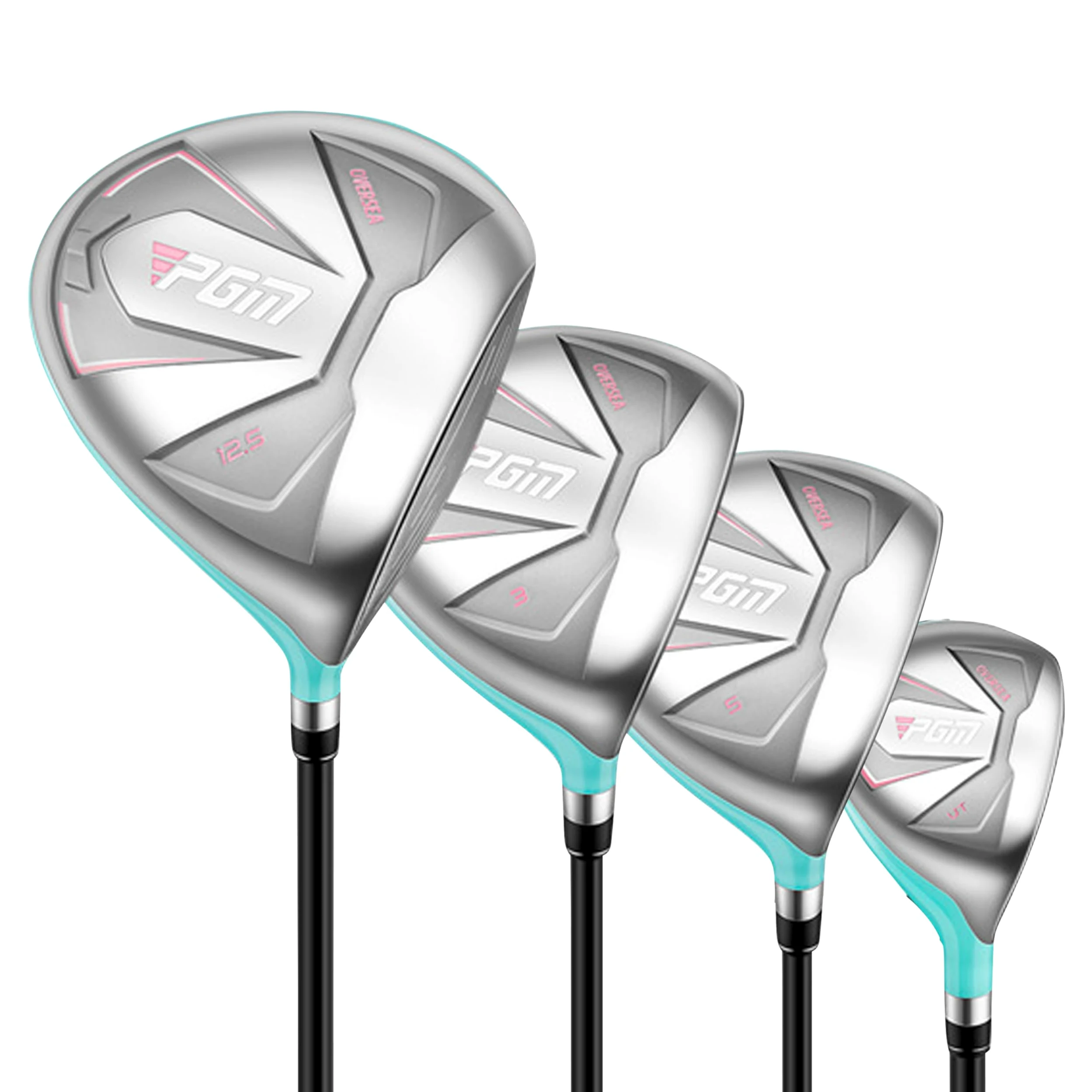 PGM Set de palos de golf para mujer con 12 palos – 4 maderas (#1,3,5,4H), 7 hierros (#5,6,7,8,9,PW, SW) y 1 putter – bolsa de golf