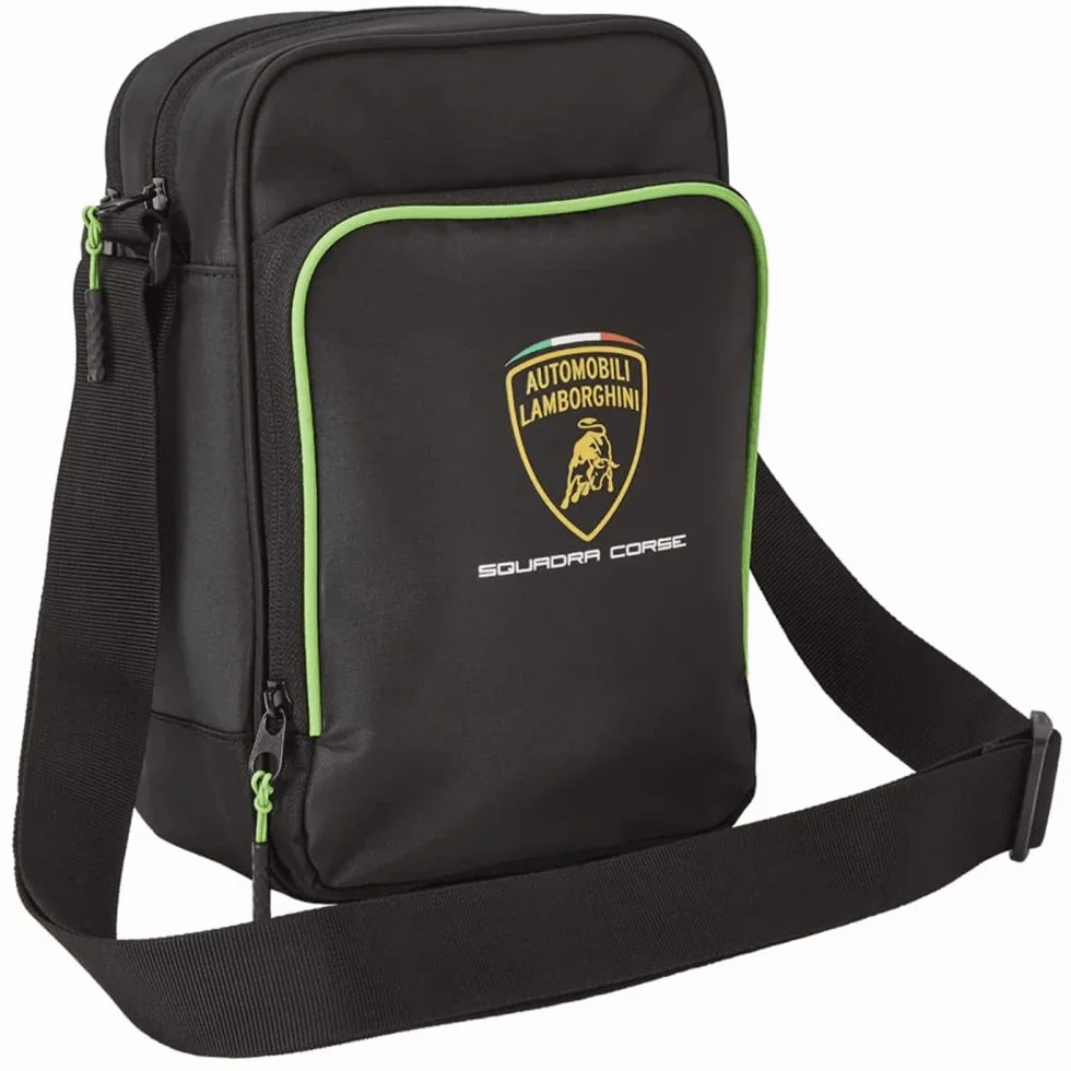 Bolsa portátil Lamborghini: Hombre, Negra, Portátil, Satchel