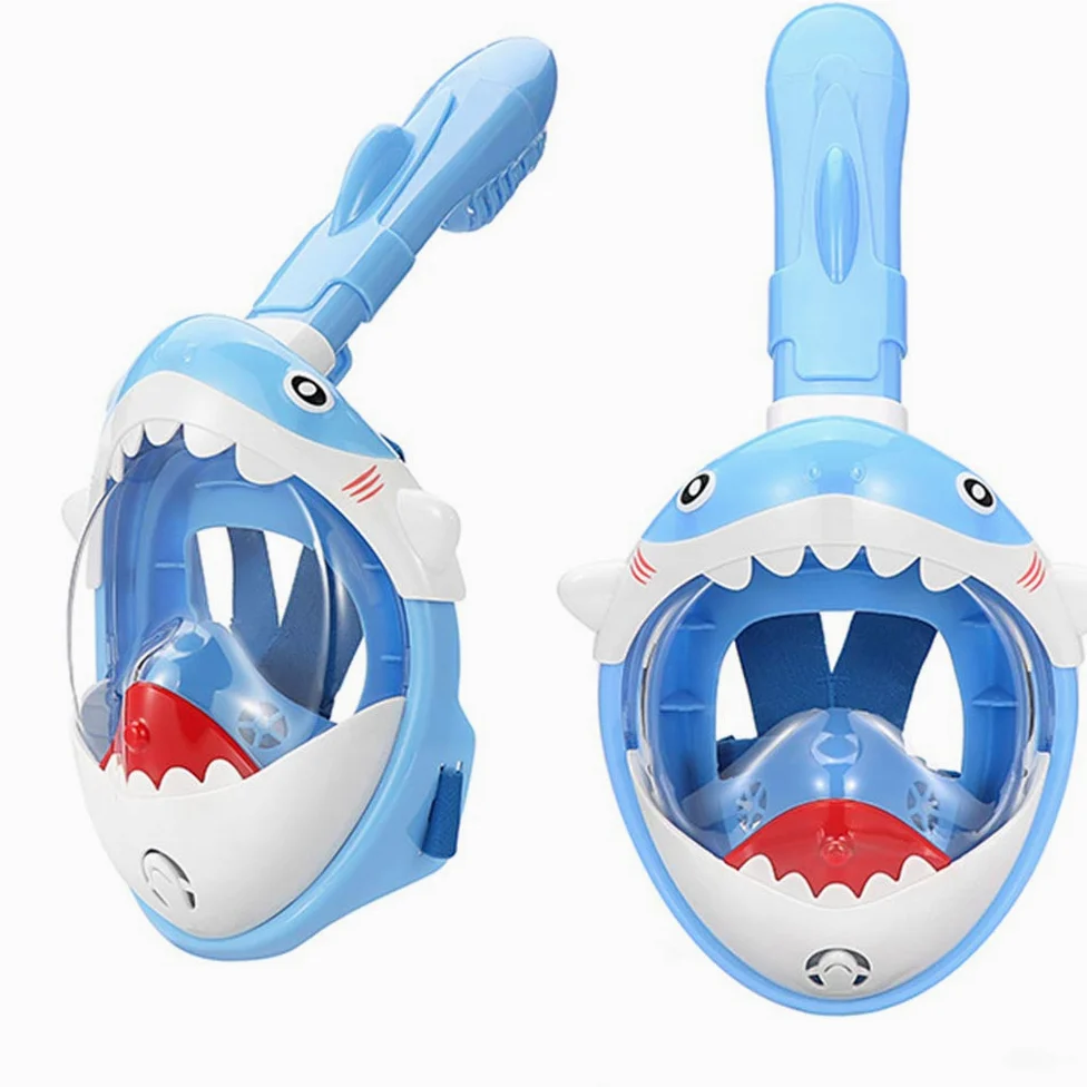 Máscara de Snorkel de Cara Completa Premium para Niños con Dry-Top para Proteger la Cara bajo el Agua