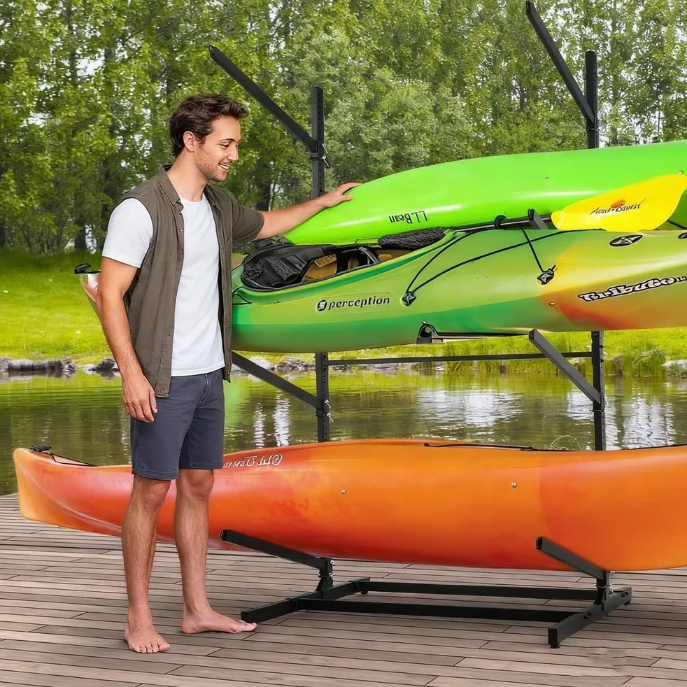 Estante de Almacenamiento Resistente para Kayak 42" para Interiores y Exteriores