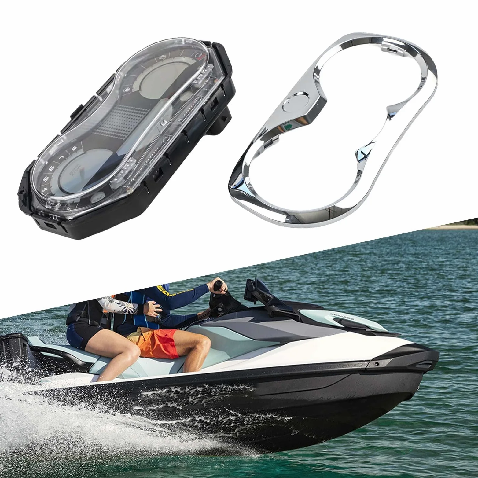 Para seadoo velocímetro medidor para panel de instrumentos de jet ski 278002070 278002217 repuesto GTI SE 130 para wake 155 Gauge 2006 2007 para Seadoo piezas eléctricas LCD